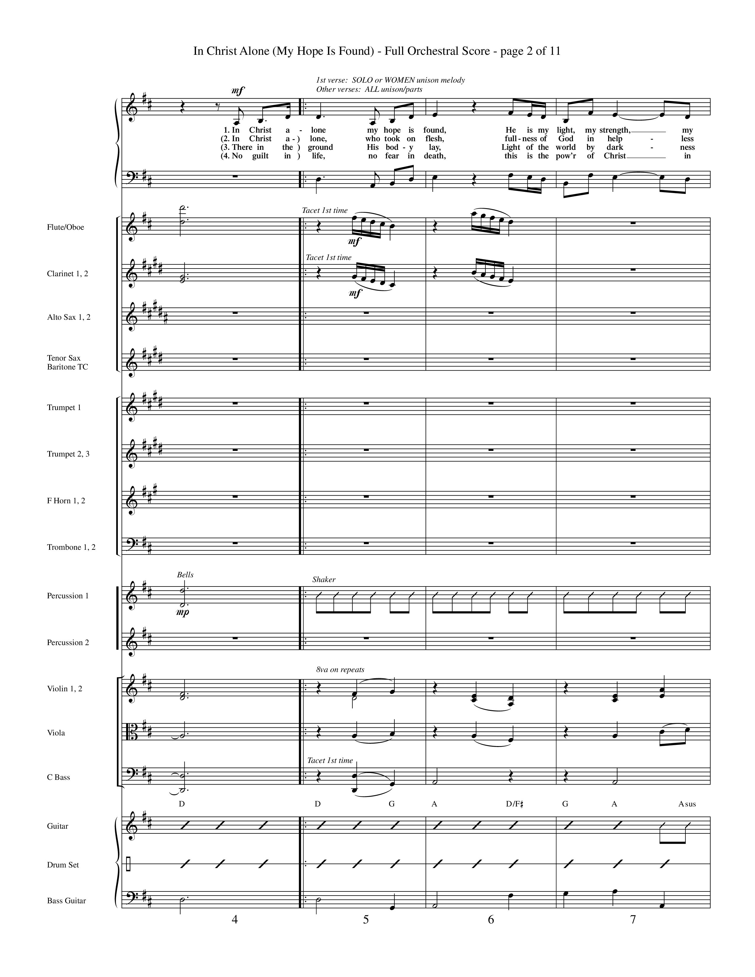In Christ Alone (Choral Anthem SATB) Orchestration (Word Music Choral / Orch. Dave Williamson)