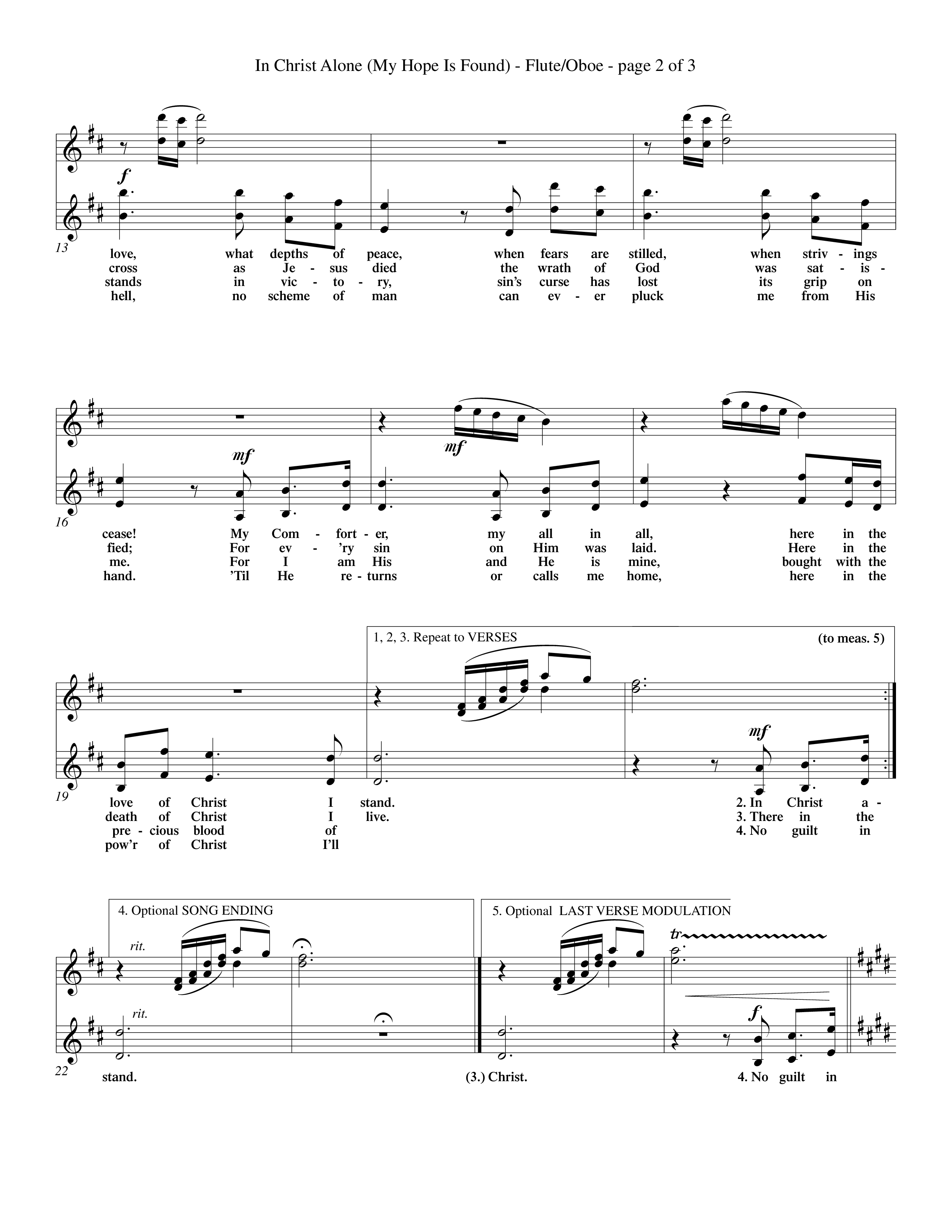 In Christ Alone (Choral Anthem SATB) Flute/Oboe (Word Music Choral / Orch. Dave Williamson)