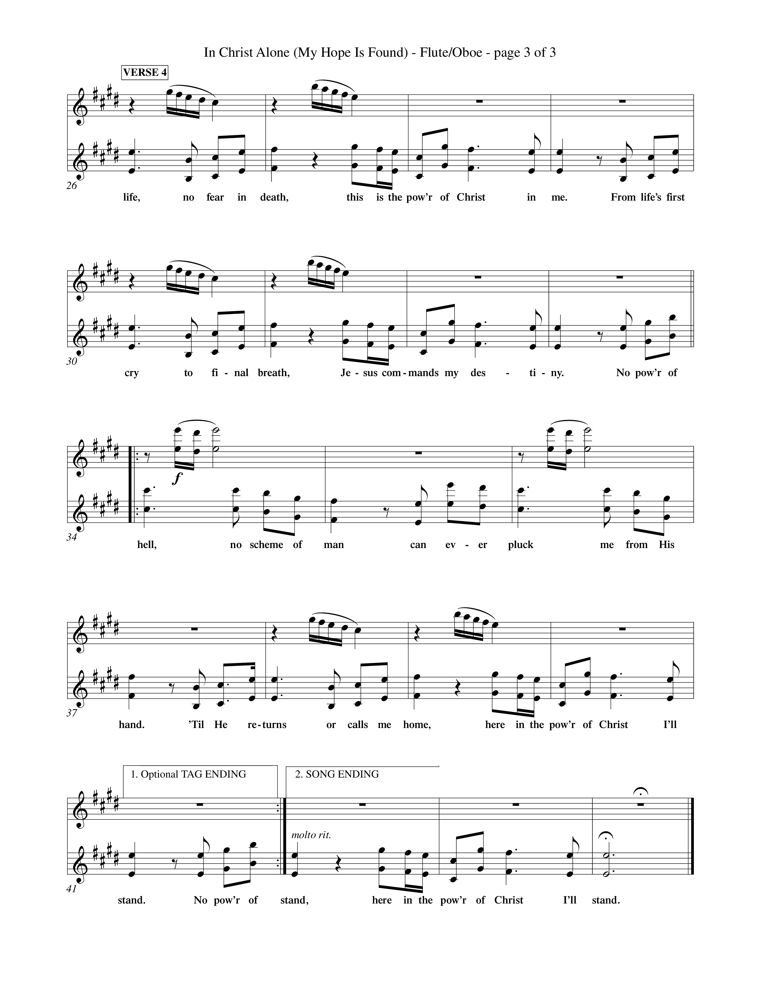 In Christ Alone (Choral Anthem SATB) Flute/Oboe (Word Music Choral / Orch. Dave Williamson)