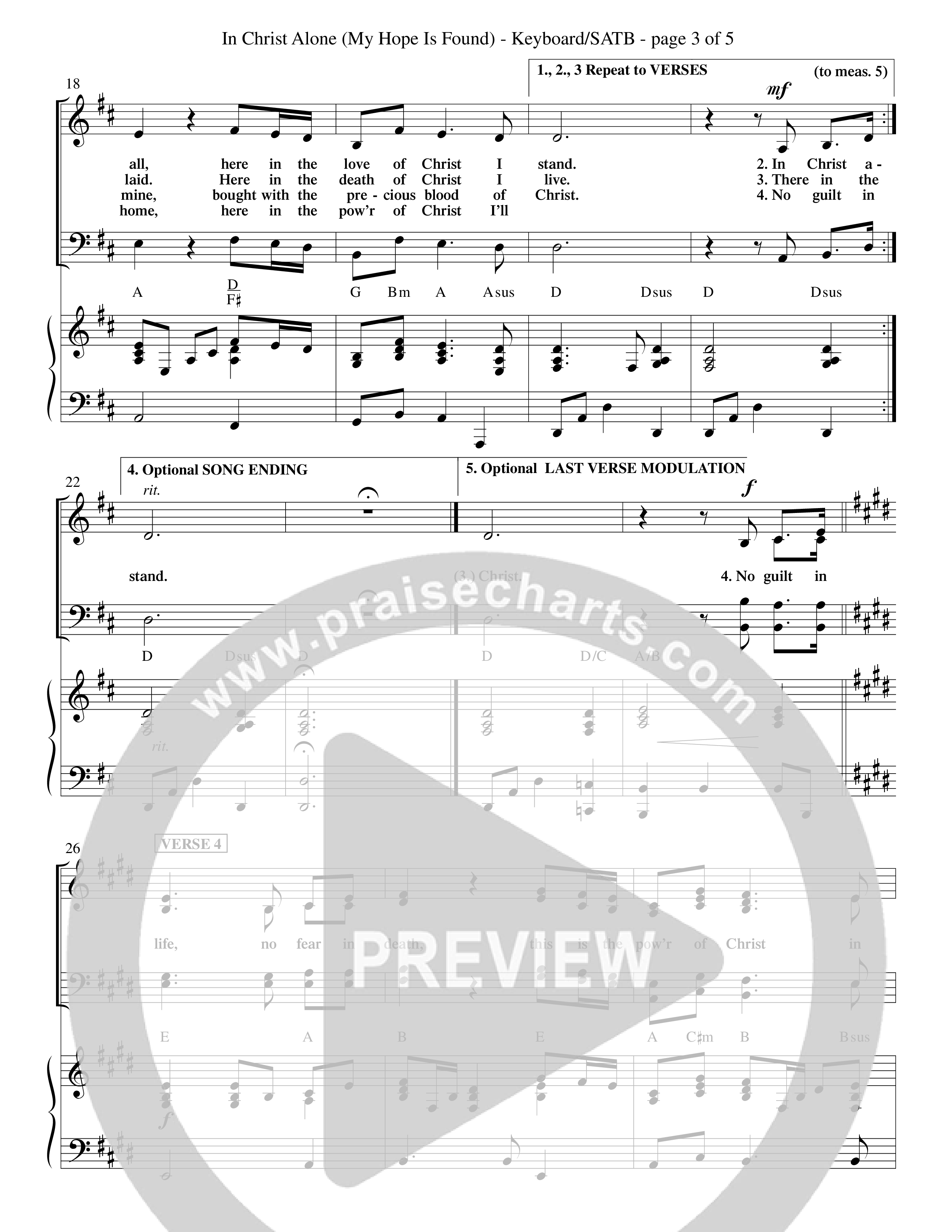In Christ Alone (Choral Anthem SATB) Keyboard/Vocal (SATB) (Word Music Choral / Orch. Dave Williamson)