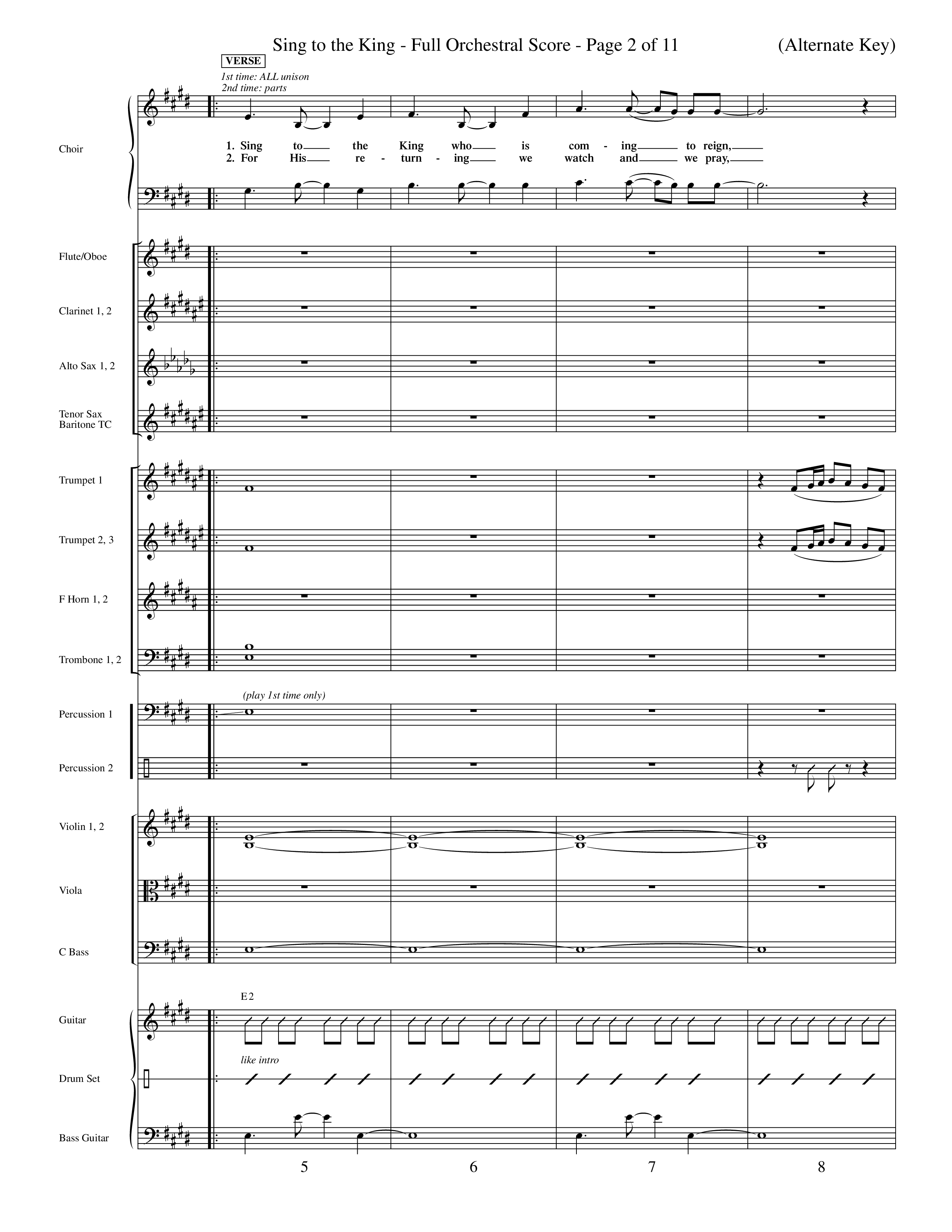 Sing To The King (Choral Anthem SATB) Conductor's Score (Word Music Choral / Orch. Dave Williamson)