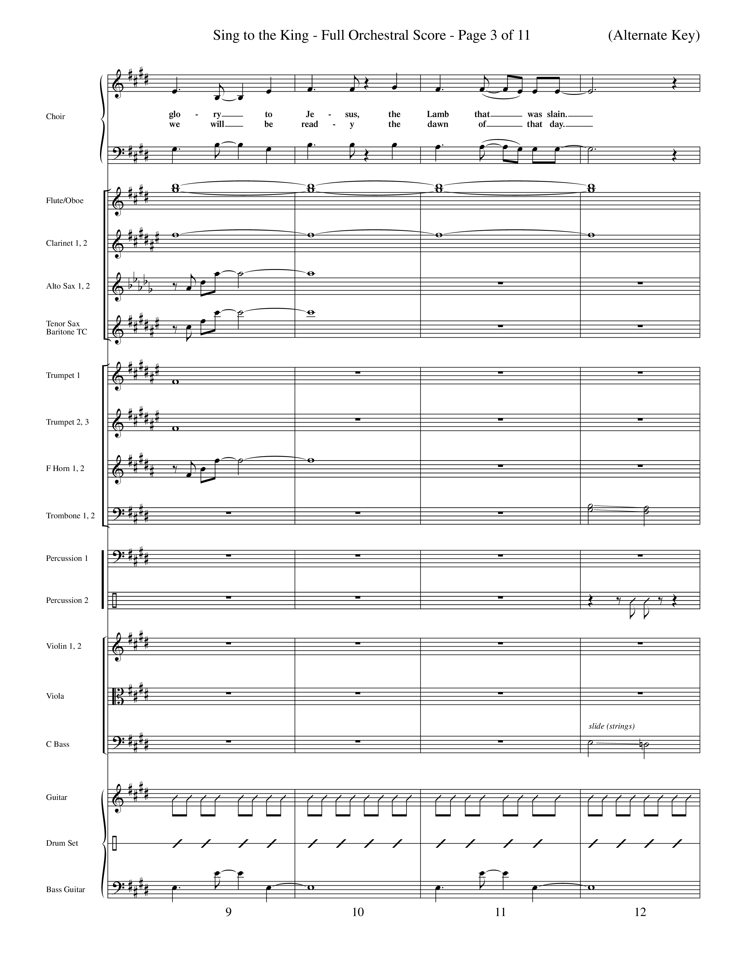Sing To The King (Choral Anthem SATB) Conductor's Score (Word Music Choral / Orch. Dave Williamson)