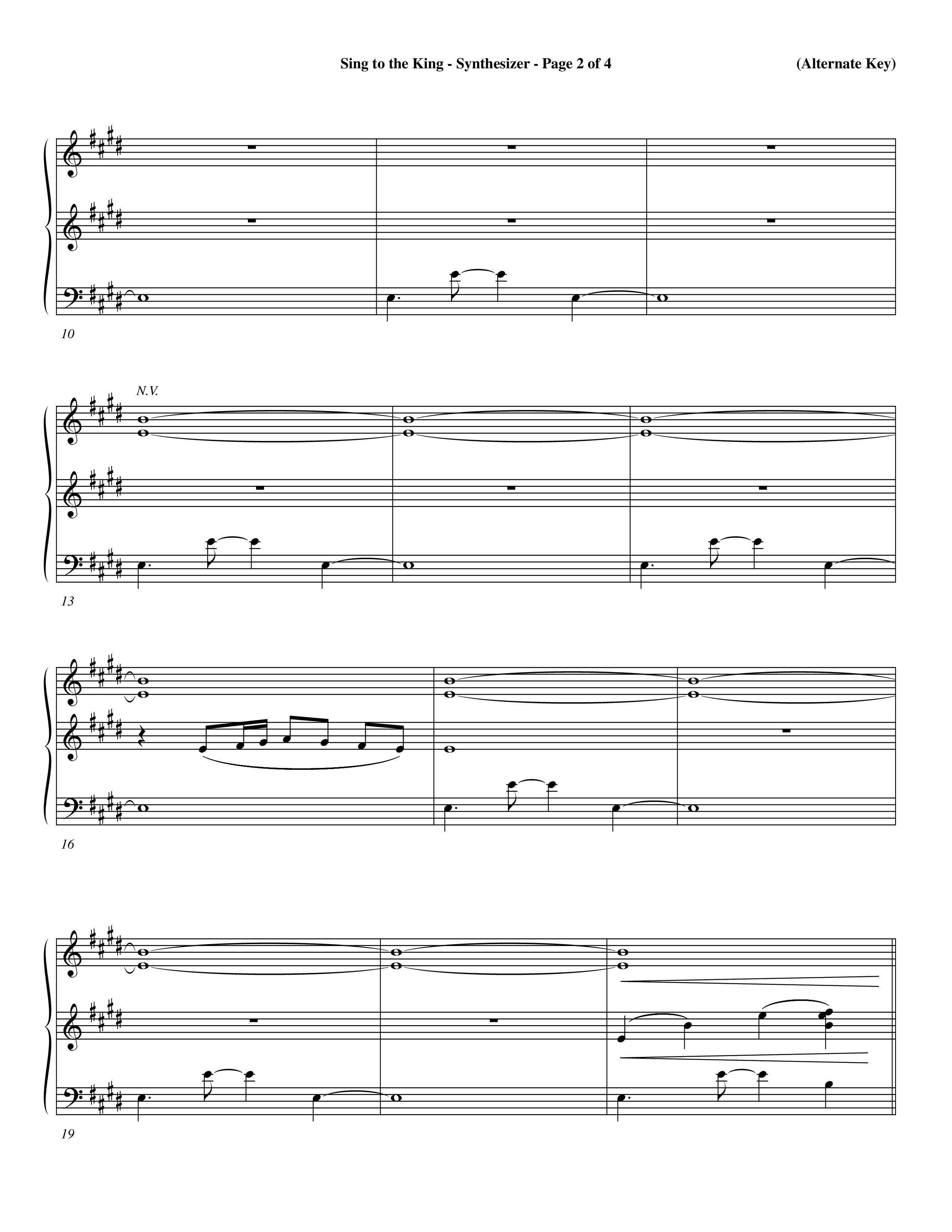 Sing To The King (Choral Anthem SATB) Synth (Word Music Choral / Orch. Dave Williamson)