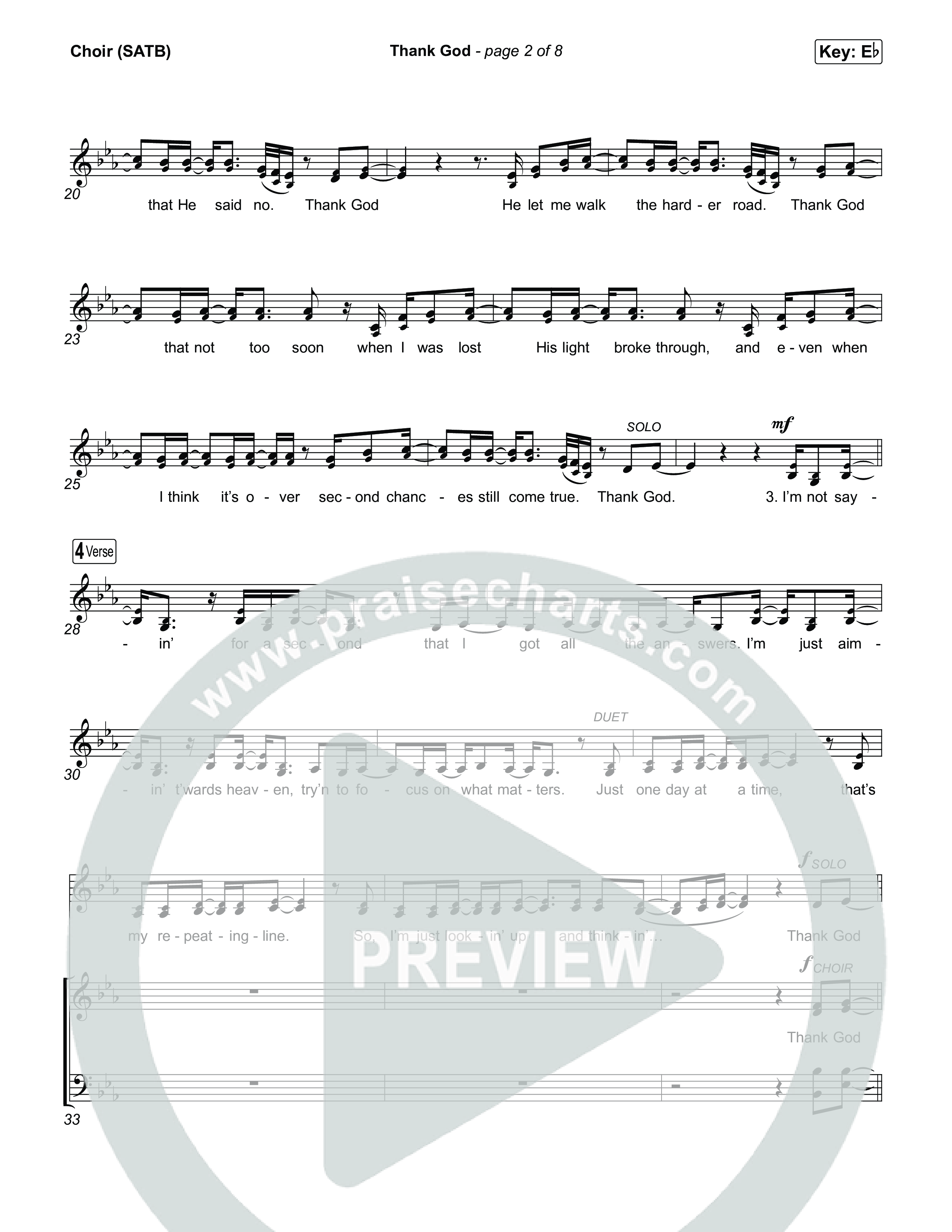 Thank God Choir Sheet (SATB) (Leanna Crawford)