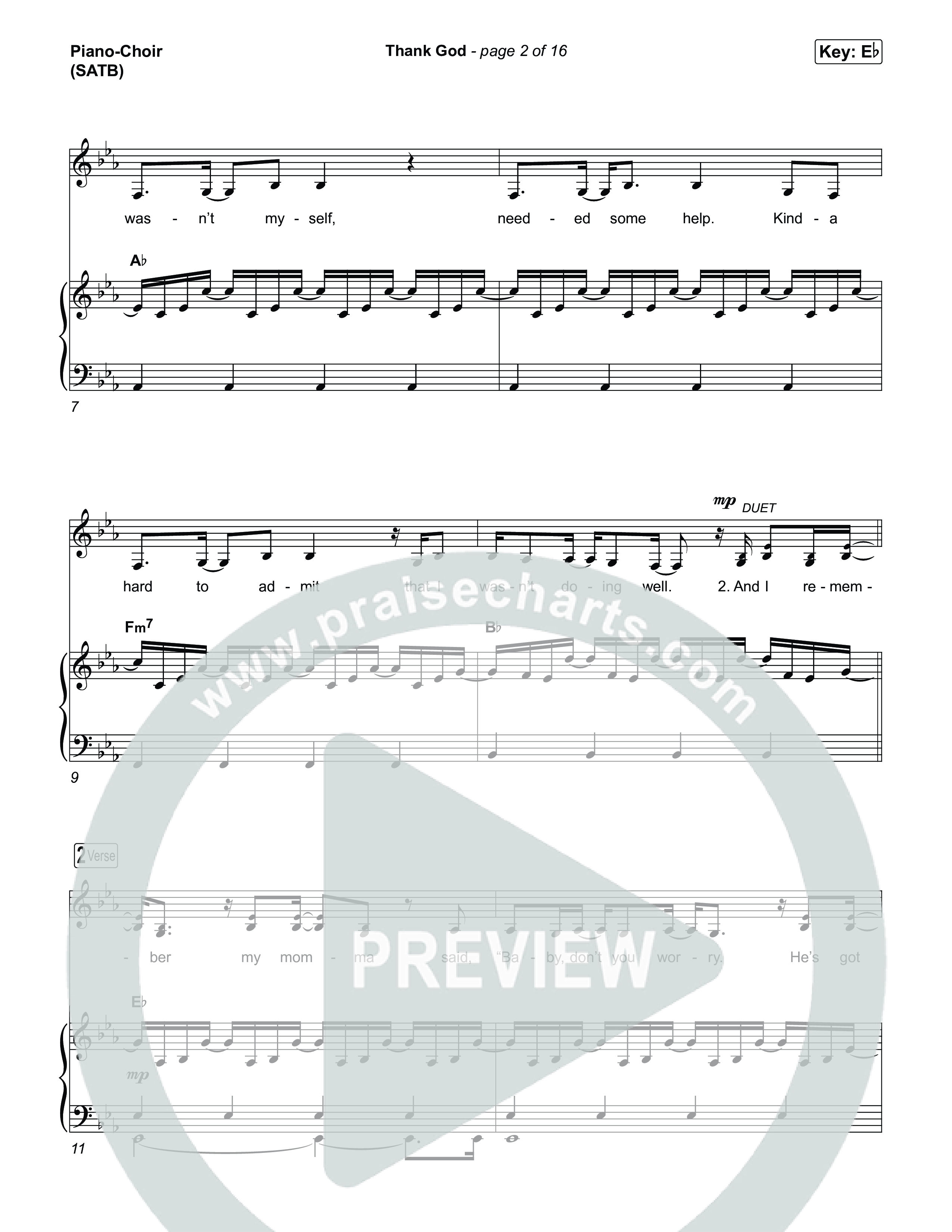 Thank God Piano/Vocal (SATB) (Leanna Crawford)