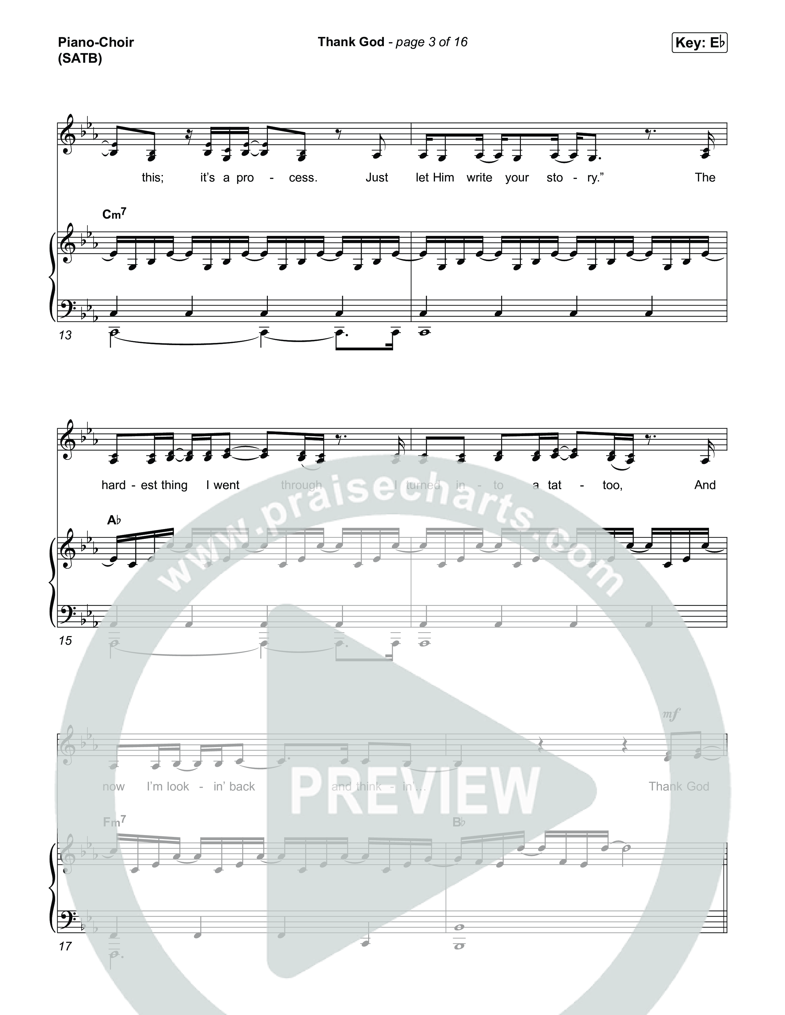 Thank God Piano/Vocal (SATB) (Leanna Crawford)