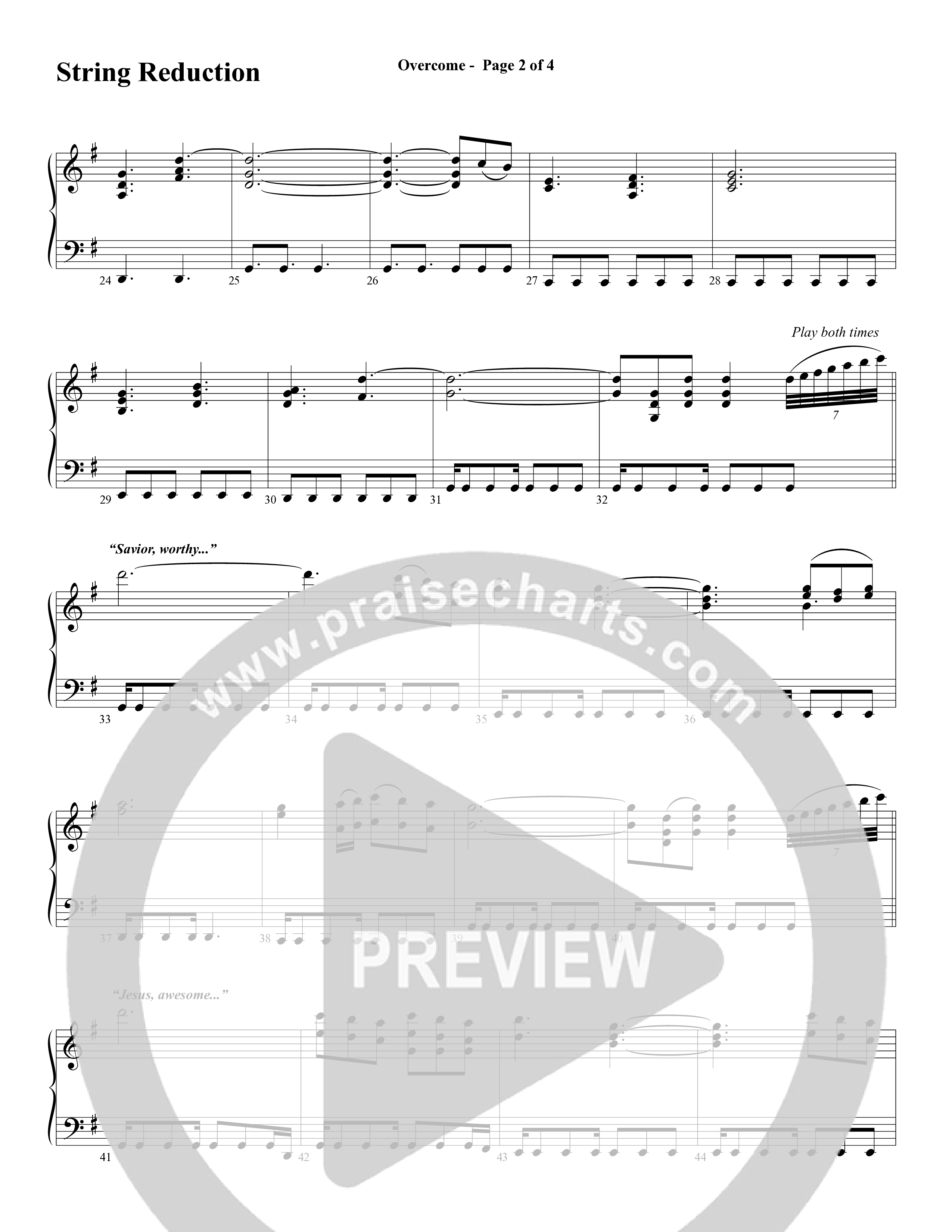 Overcome (Choral Anthem SATB) String Reduction (Word Music Choral / Arr. Gary Rhodes)