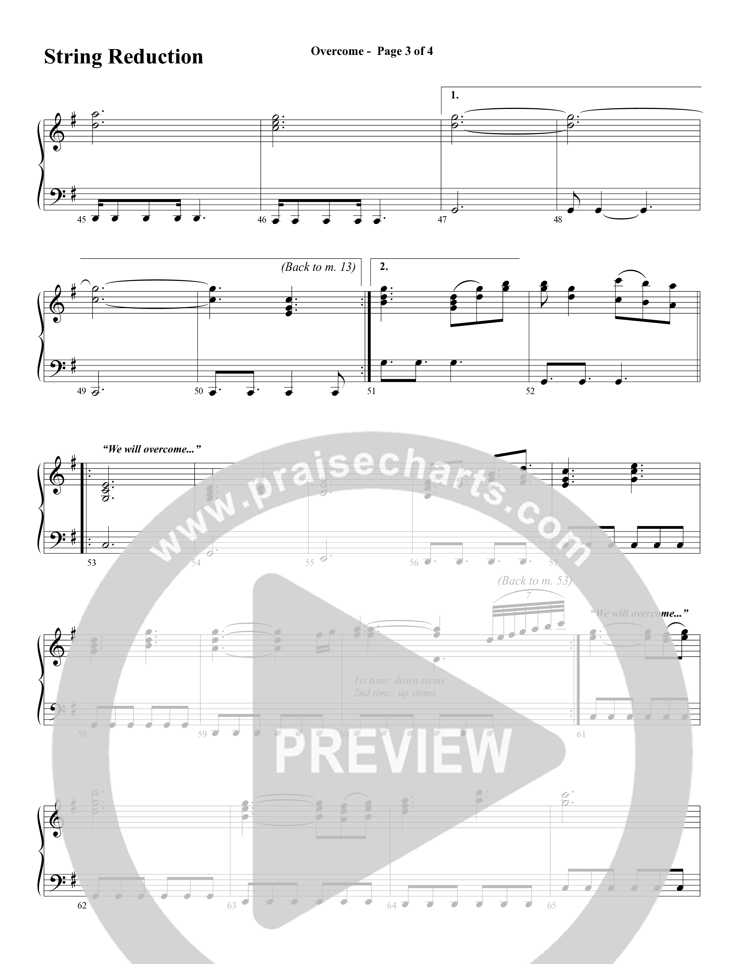 Overcome (Choral Anthem SATB) String Reduction (Word Music Choral / Arr. Gary Rhodes)
