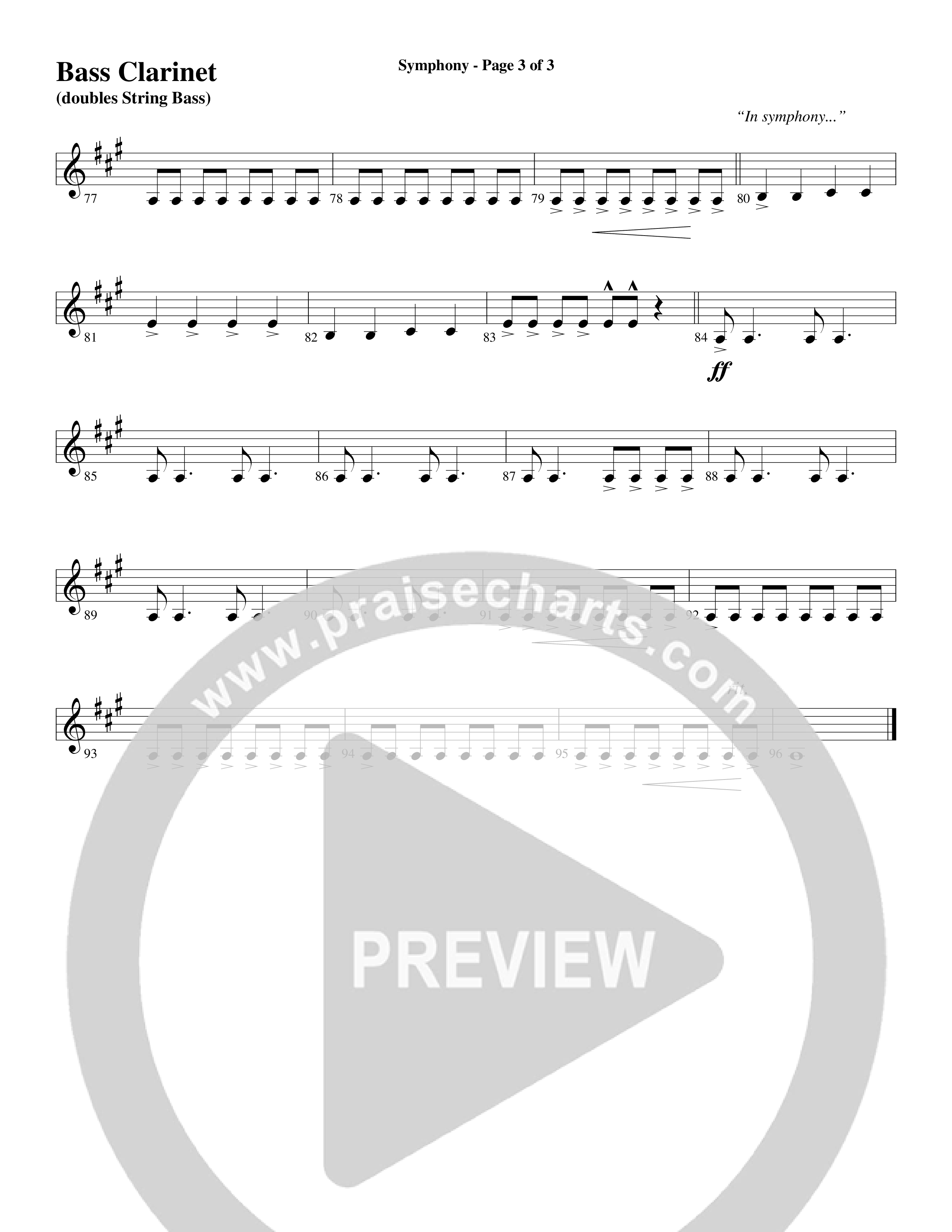 Symphony (Choral Anthem SATB) Bass Clarinet (Word Music Choral / Arr. Gary Rhodes)