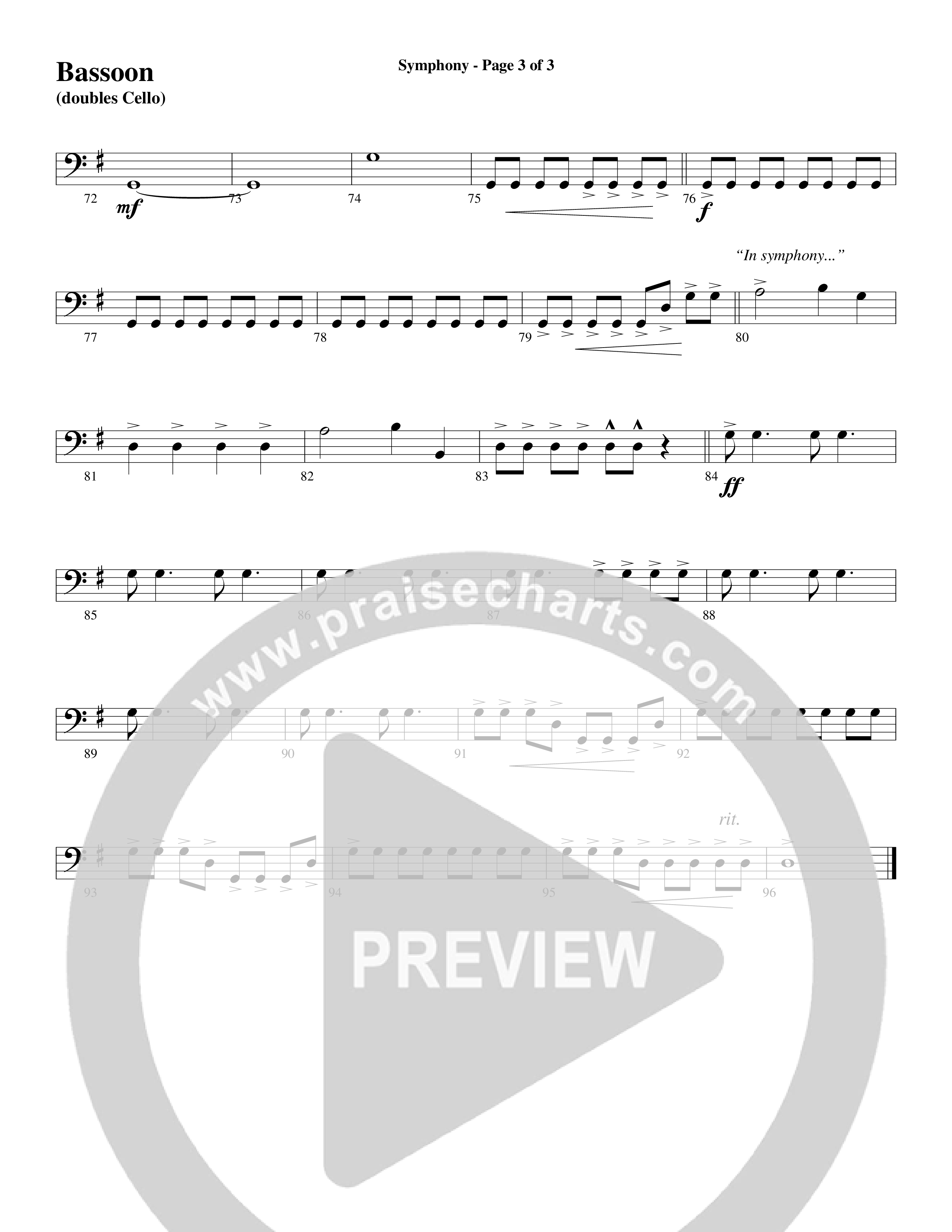 Symphony (Choral Anthem SATB) Bassoon (Word Music Choral / Arr. Gary Rhodes)