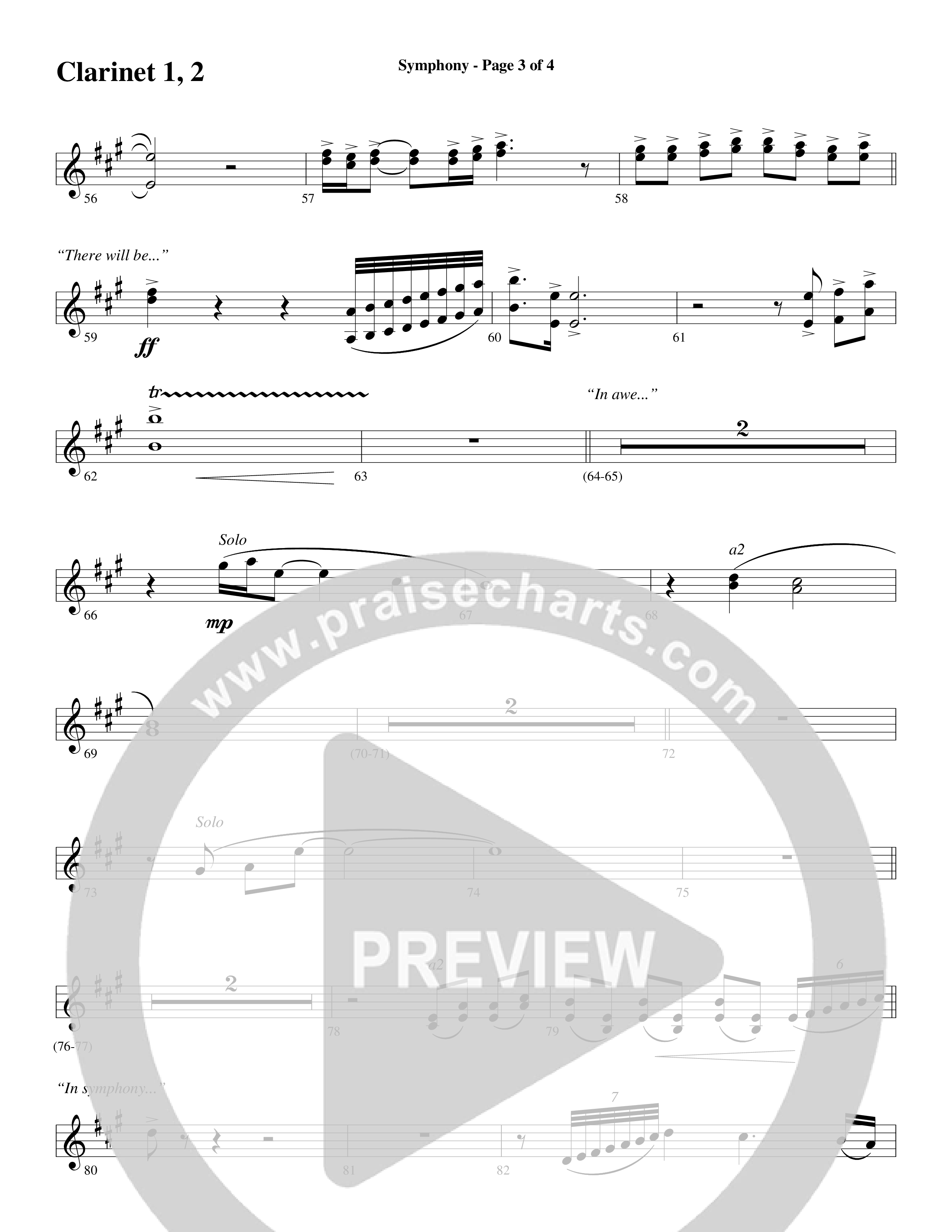 Symphony (Choral Anthem SATB) Clarinet (Word Music Choral / Arr. Gary Rhodes)