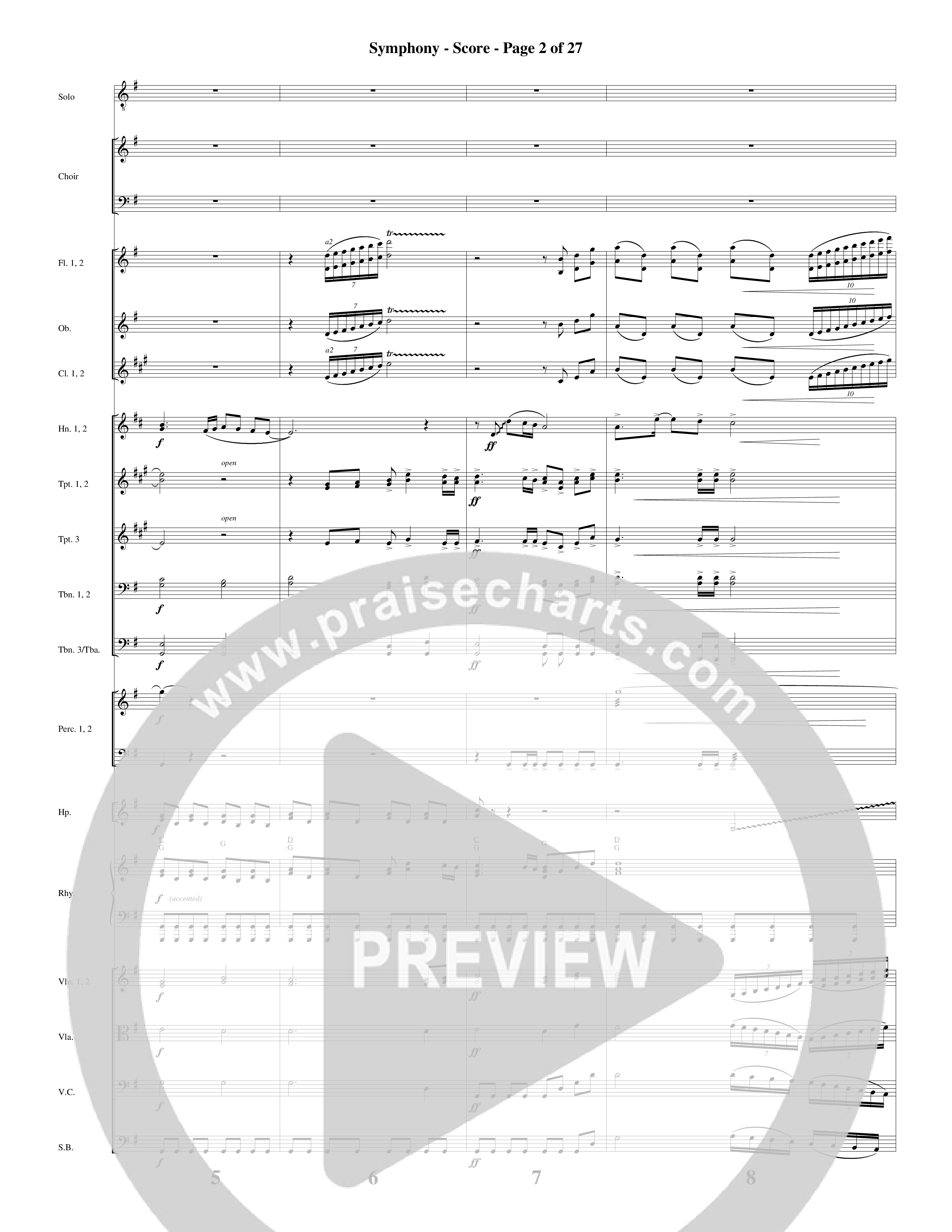 Symphony (Choral Anthem SATB) Orchestration (Word Music Choral / Arr. Gary Rhodes)