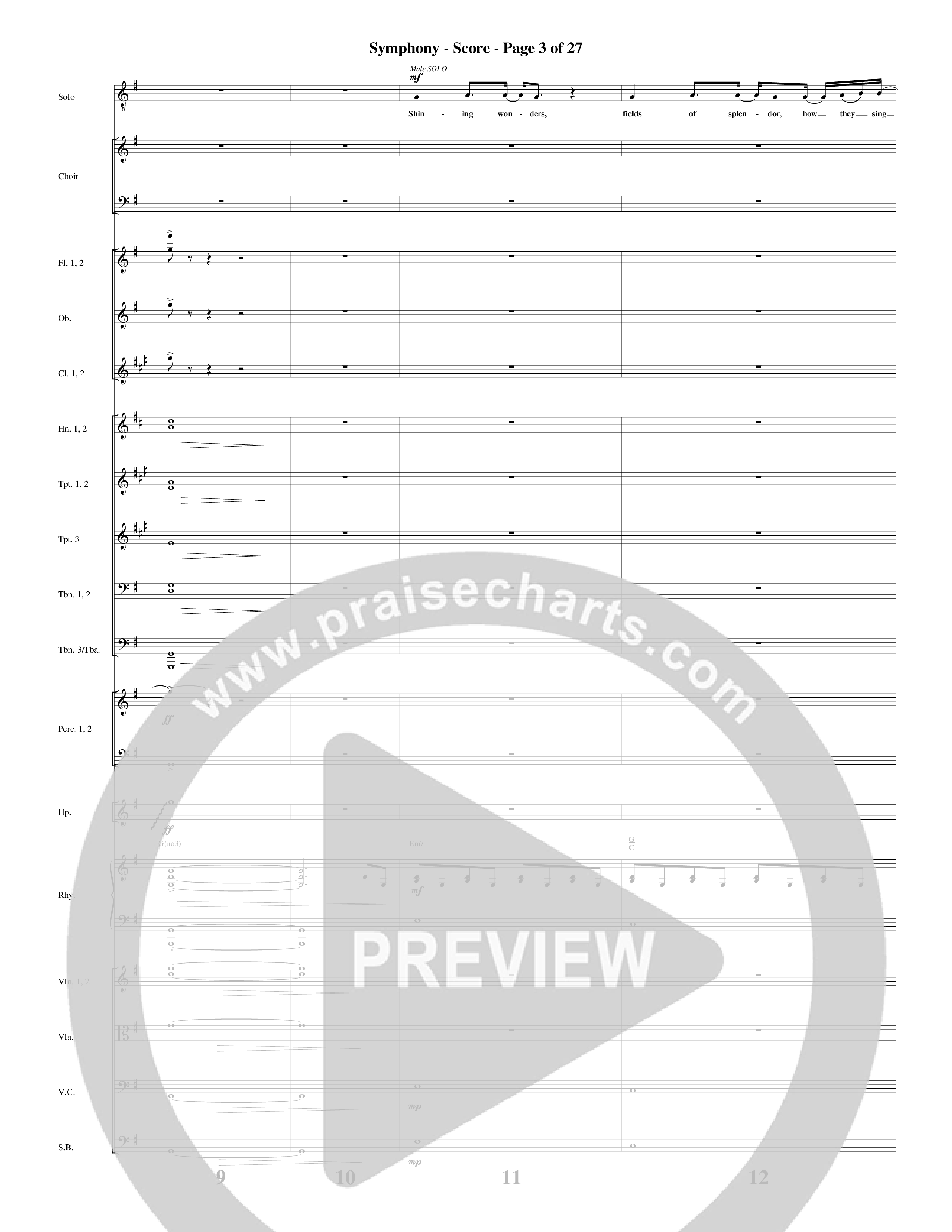 Symphony (Choral Anthem SATB) Orchestration (Word Music Choral / Arr. Gary Rhodes)