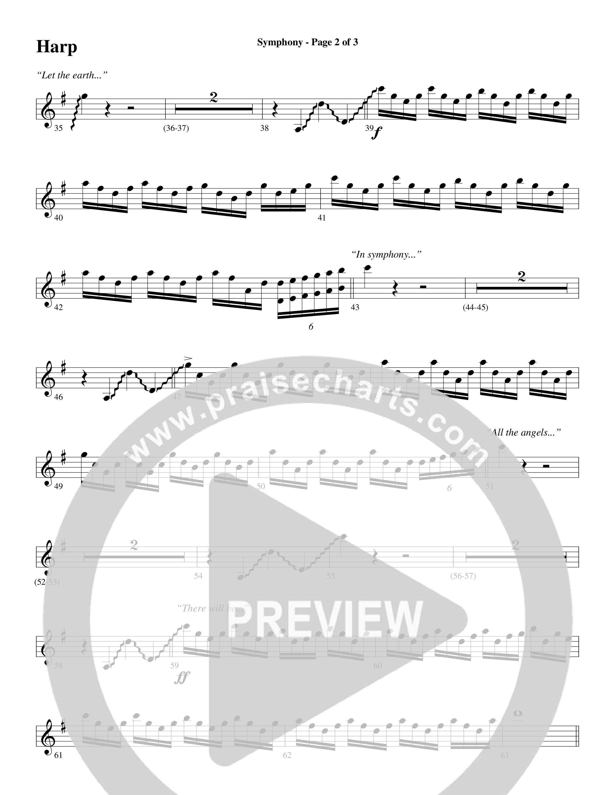 Symphony (Choral Anthem SATB) Harp (Word Music Choral / Arr. Gary Rhodes)
