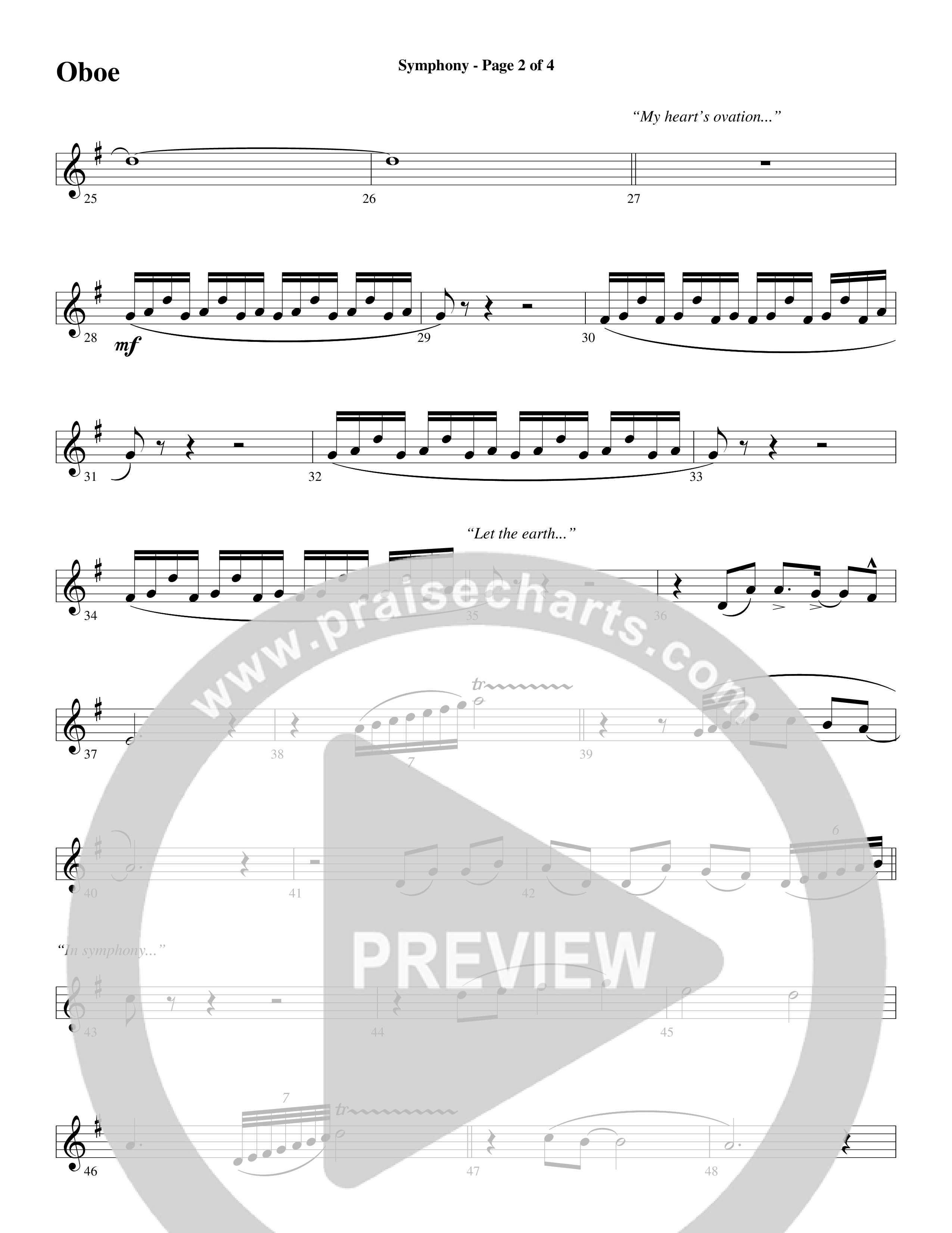 Symphony (Choral Anthem SATB) Oboe (Word Music Choral / Arr. Gary Rhodes)