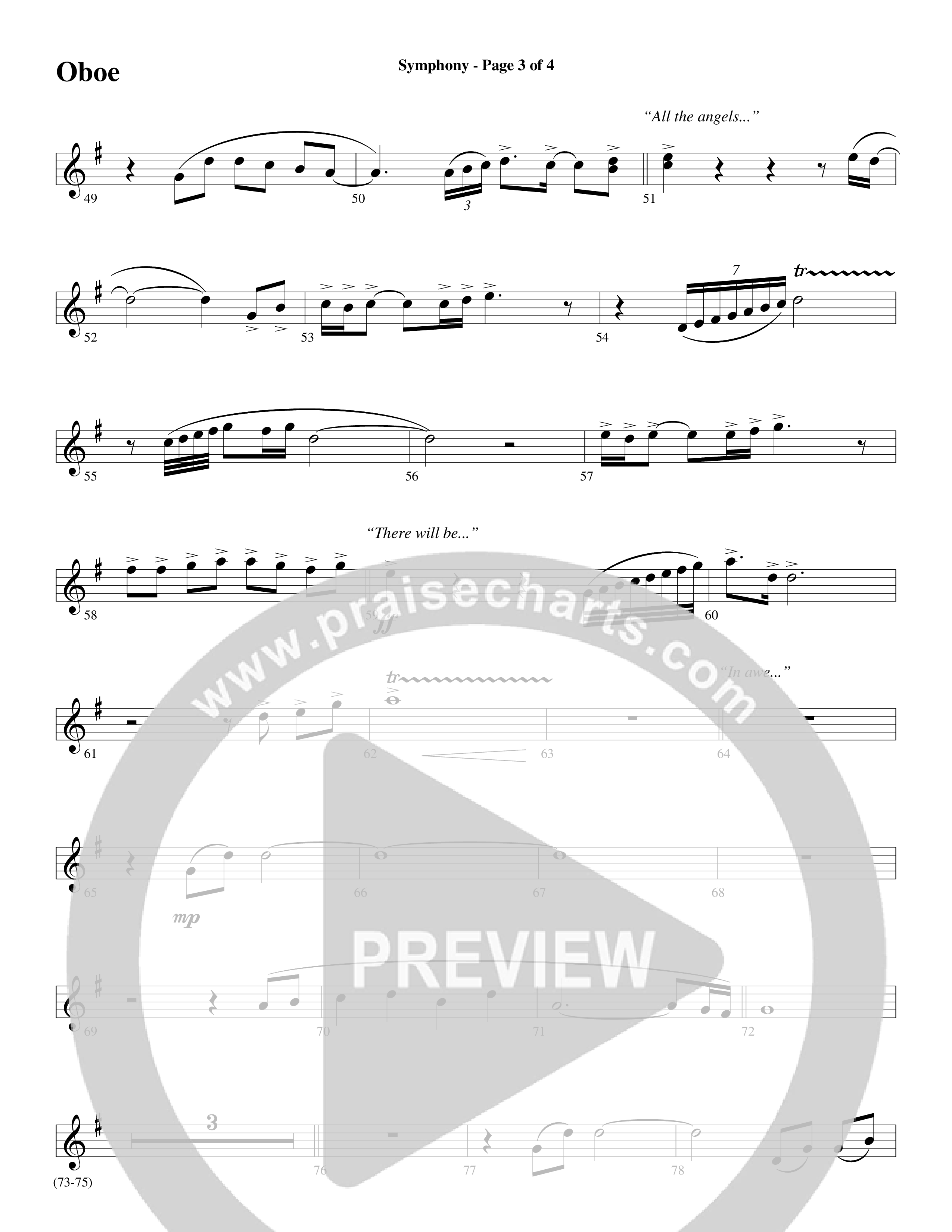 Symphony (Choral Anthem SATB) Oboe (Word Music Choral / Arr. Gary Rhodes)