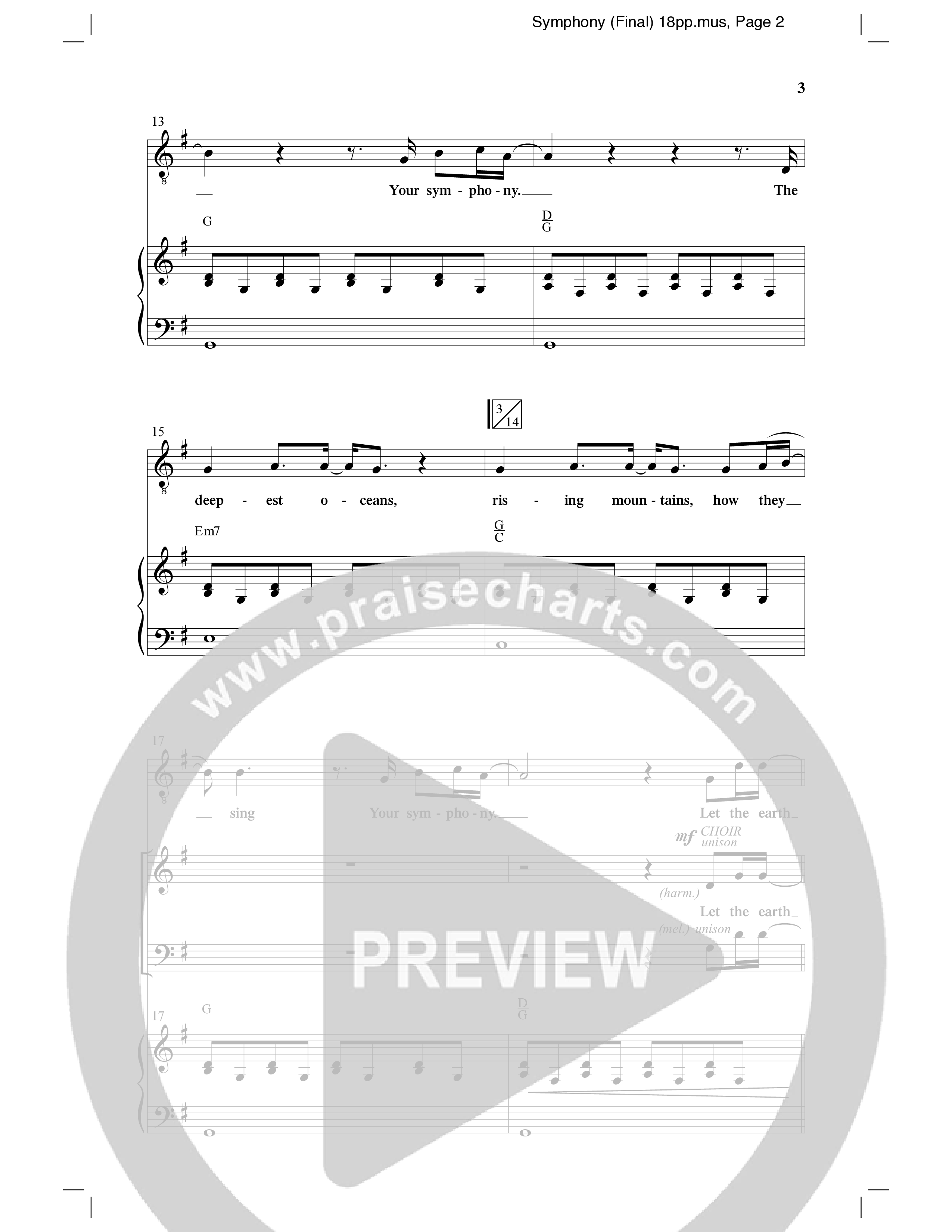 Symphony (Choral Anthem SATB) Anthem (SATB/Piano) (Word Music Choral / Arr. Gary Rhodes)