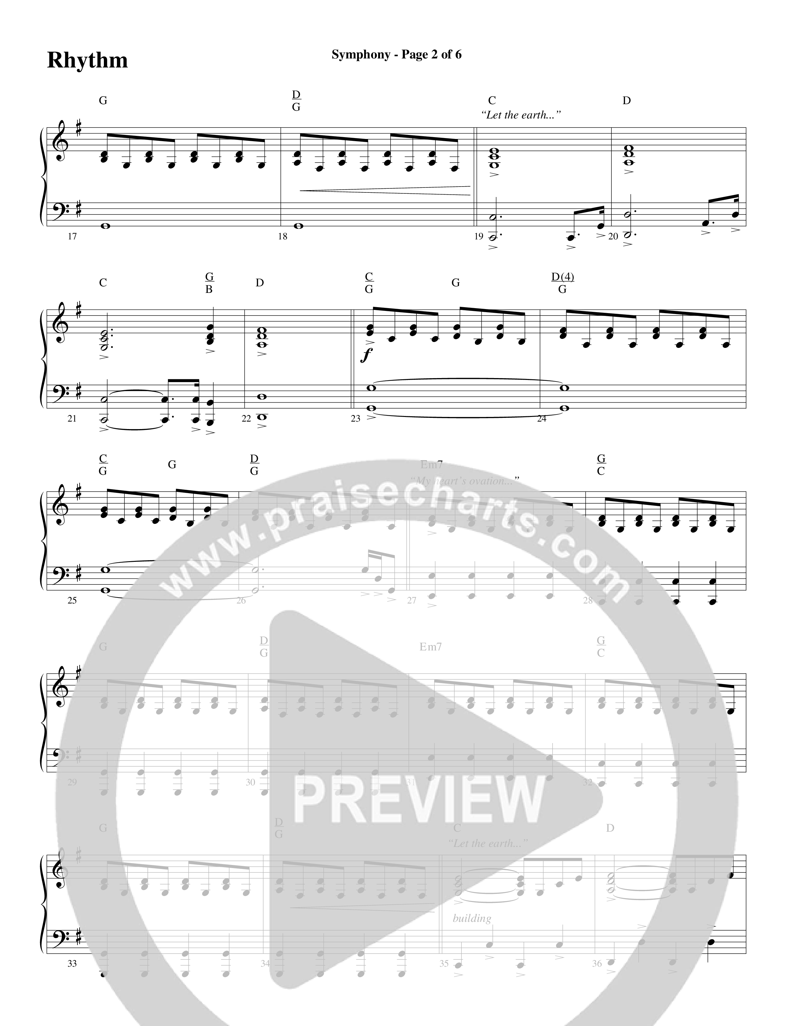 Symphony (Choral Anthem SATB) Rhythm Chart (Word Music Choral / Arr. Gary Rhodes)