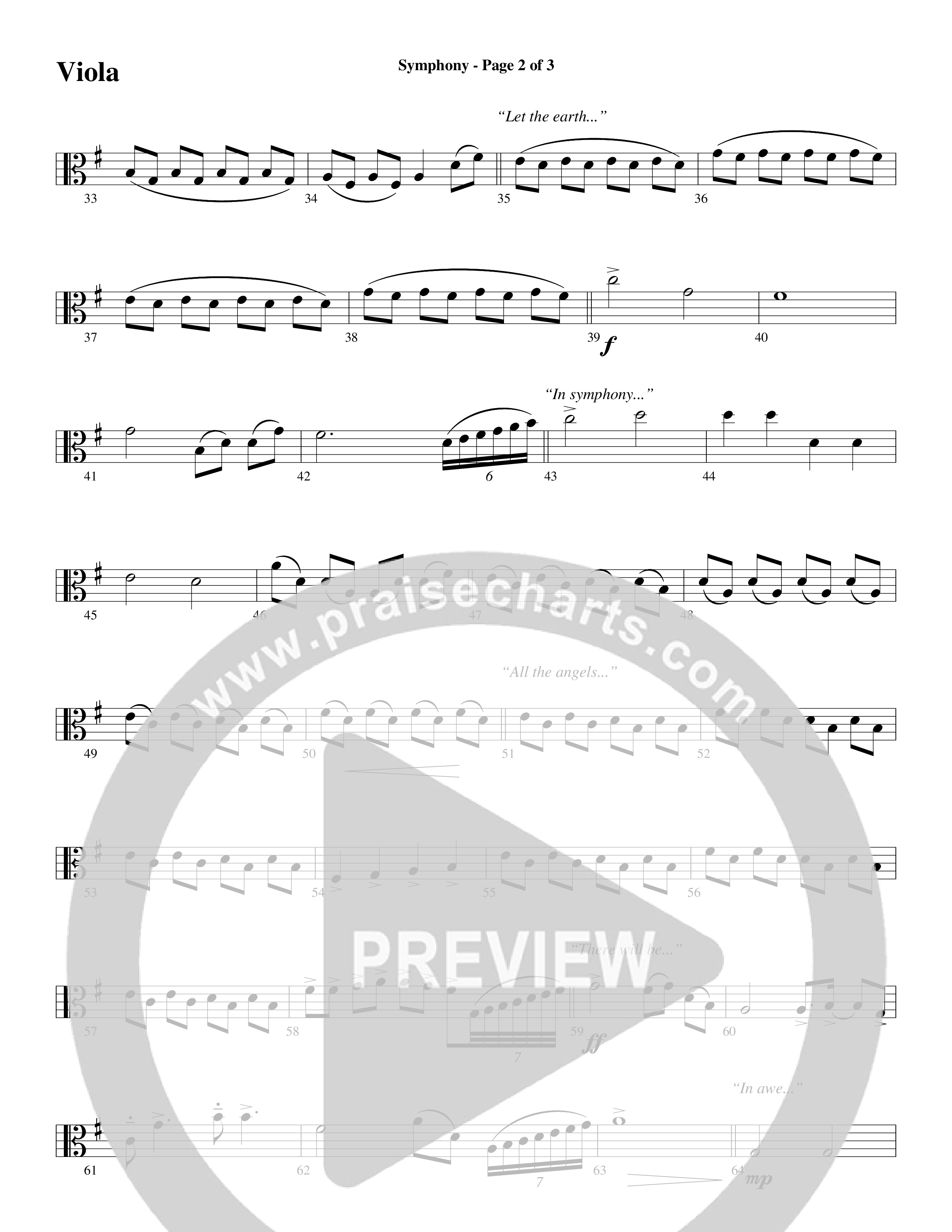 Symphony (Choral Anthem SATB) Viola (Word Music Choral / Arr. Gary Rhodes)
