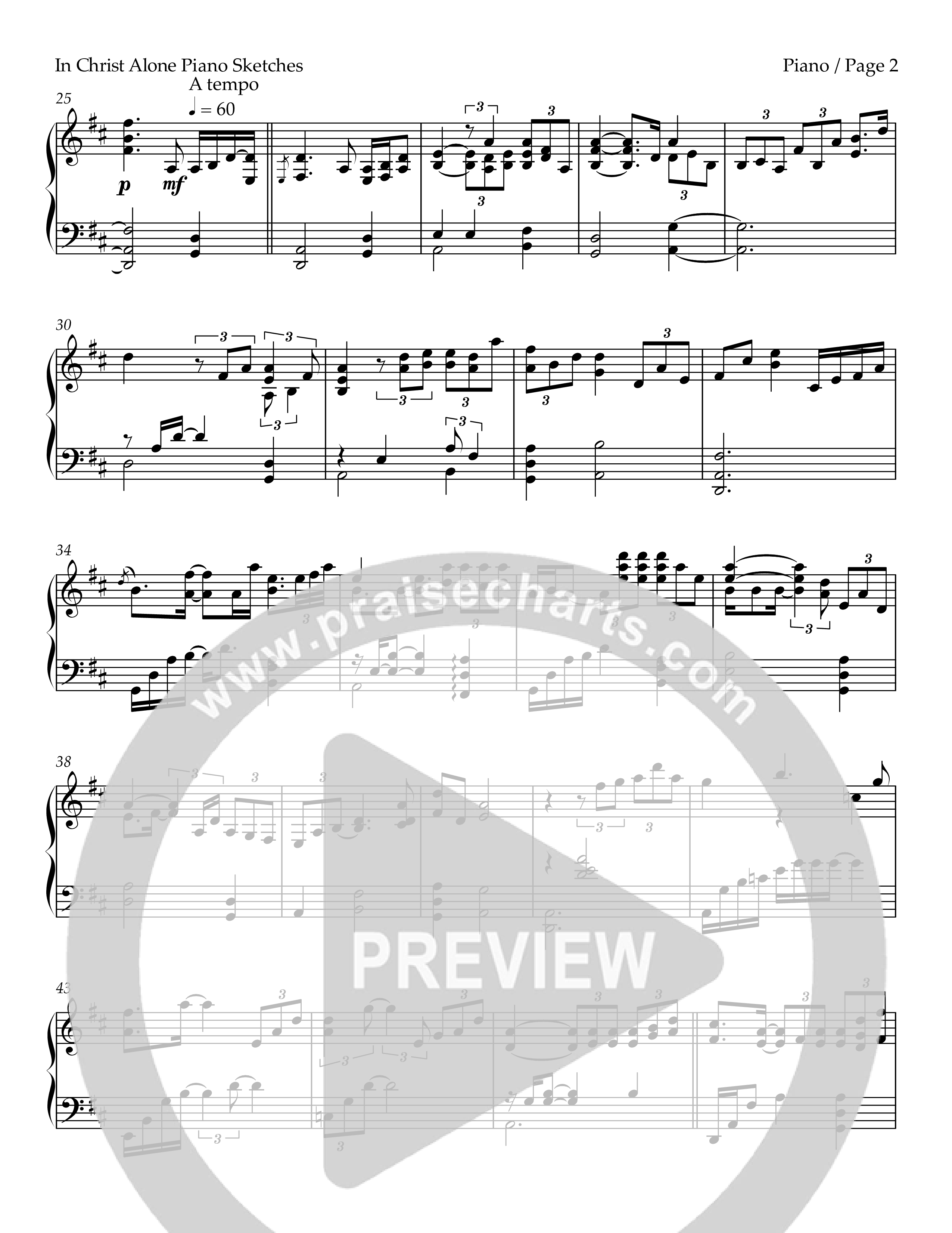 In Christ Alone Piano Sketches Piano Sheet (Keith & Kristyn Getty)