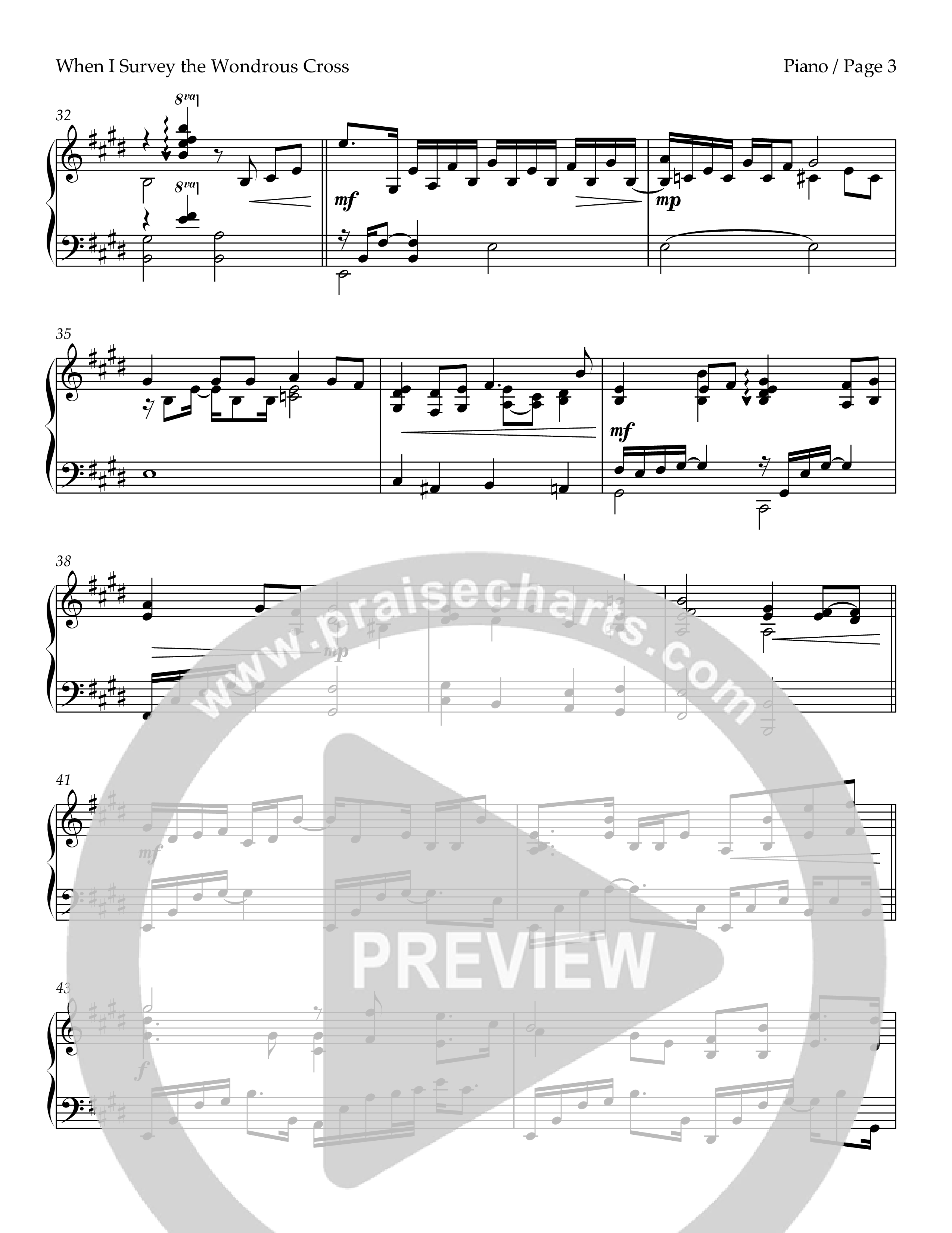 When I Survey The Wondrous Cross (Piano) Piano Sheet (Keith & Kristyn Getty)