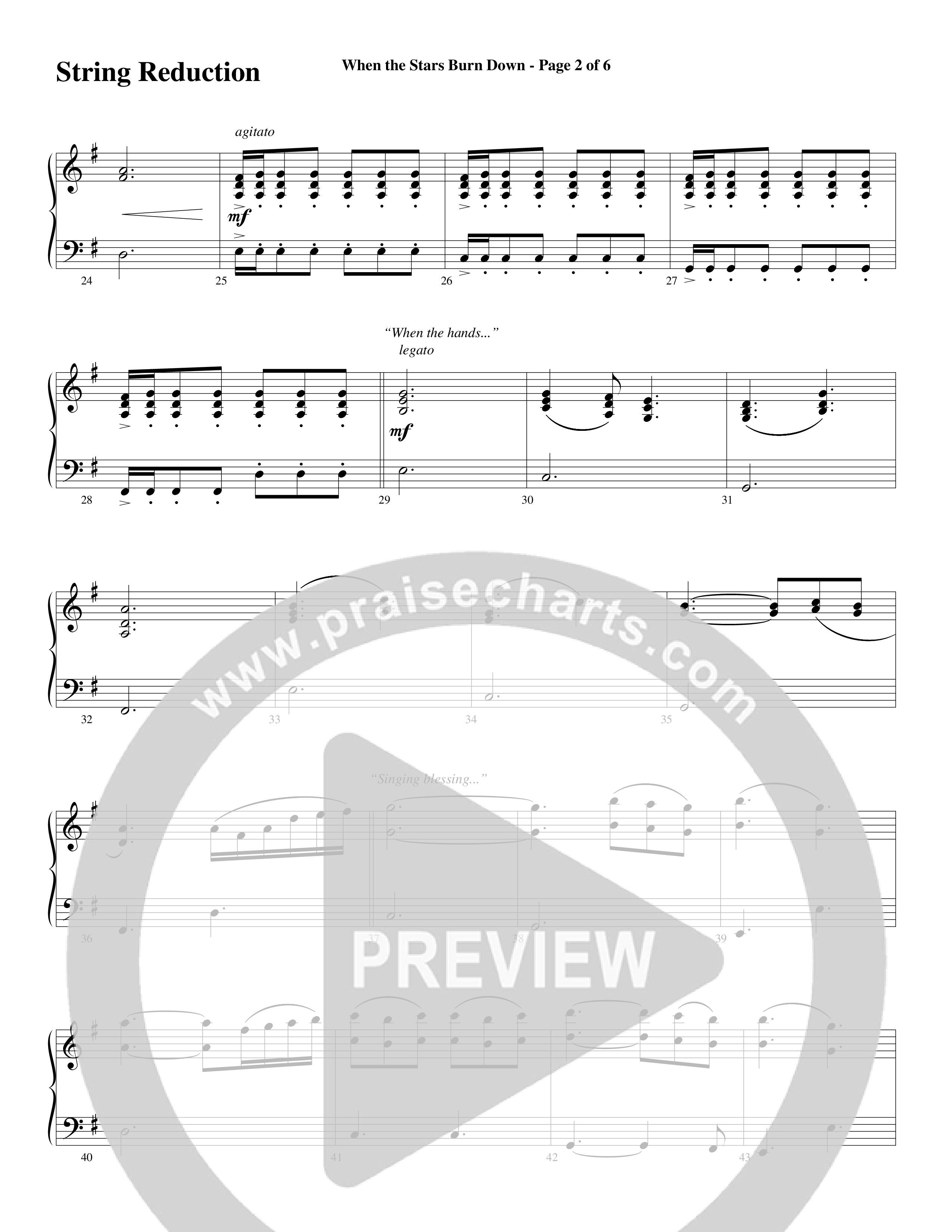 When The Stars Burn Down (Choral Anthem SATB) String Reduction (Word Music Choral / Arr. Daniel Semsen)