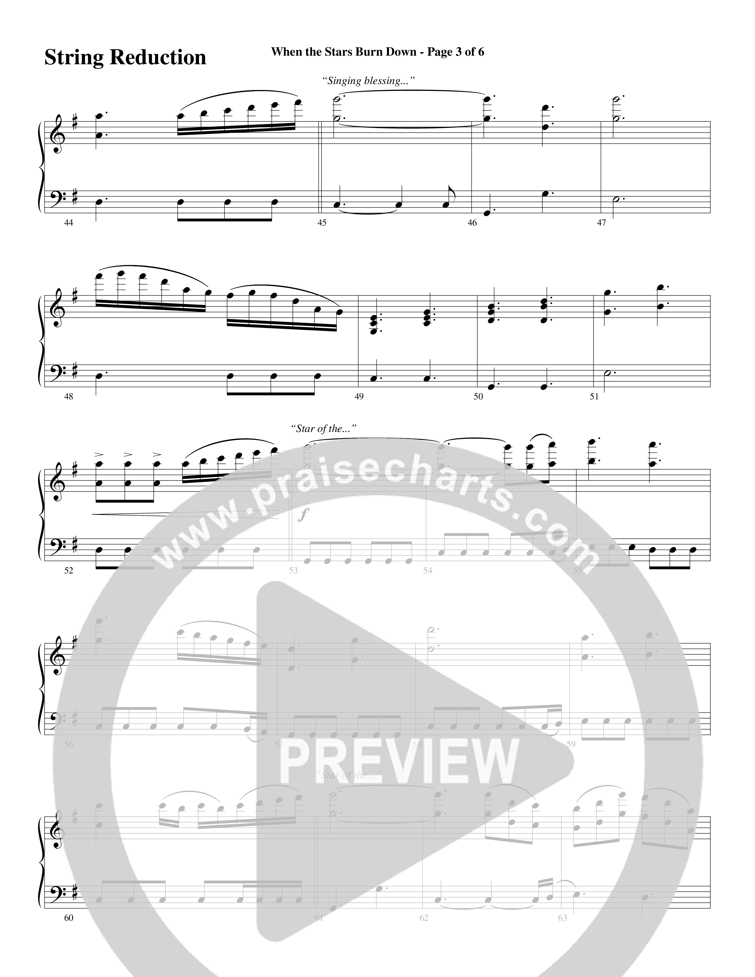 When The Stars Burn Down (Choral Anthem SATB) String Reduction (Word Music Choral / Arr. Daniel Semsen)