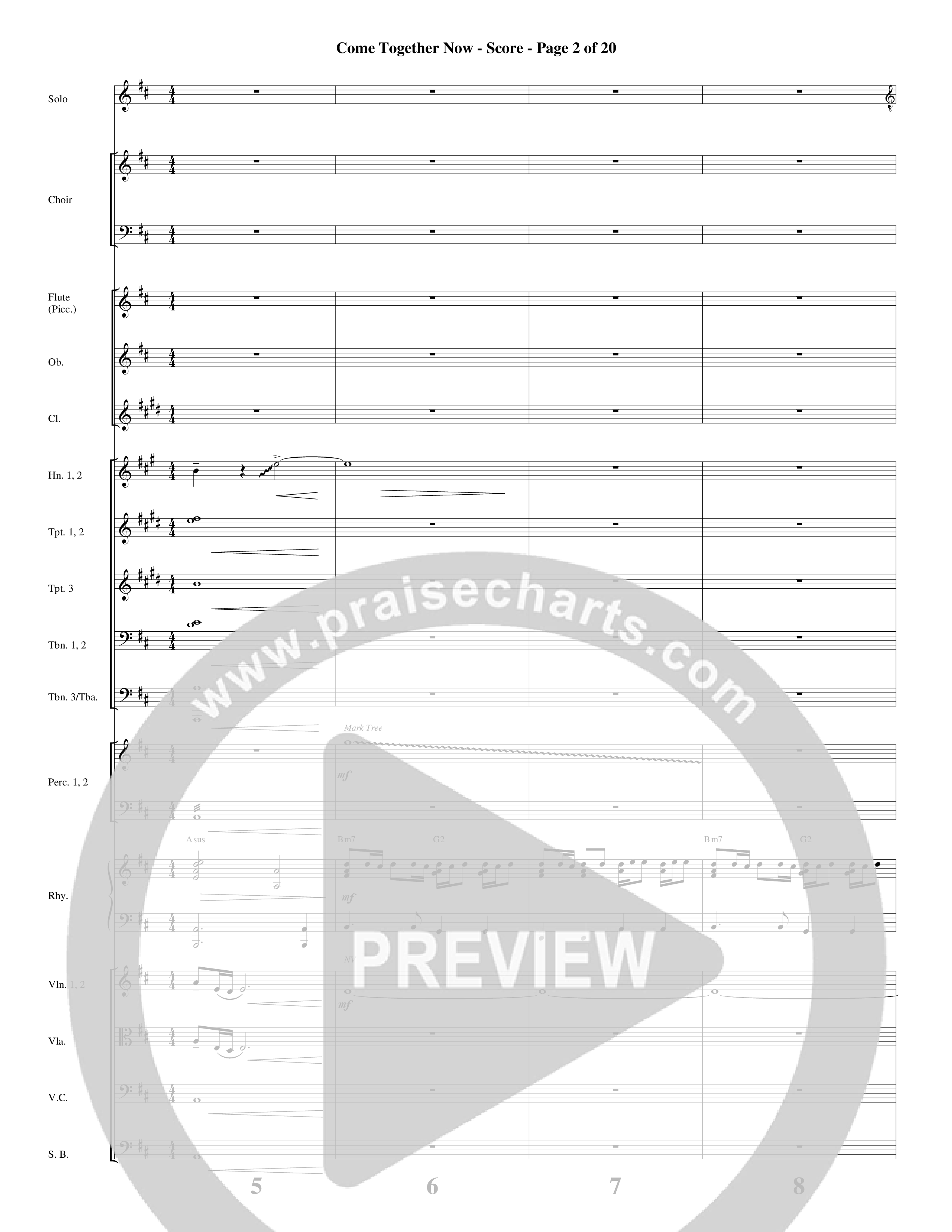 Come Together Now (Choral Anthem SATB) Orchestration (Word Music Choral / Arr. Dave Williamson)