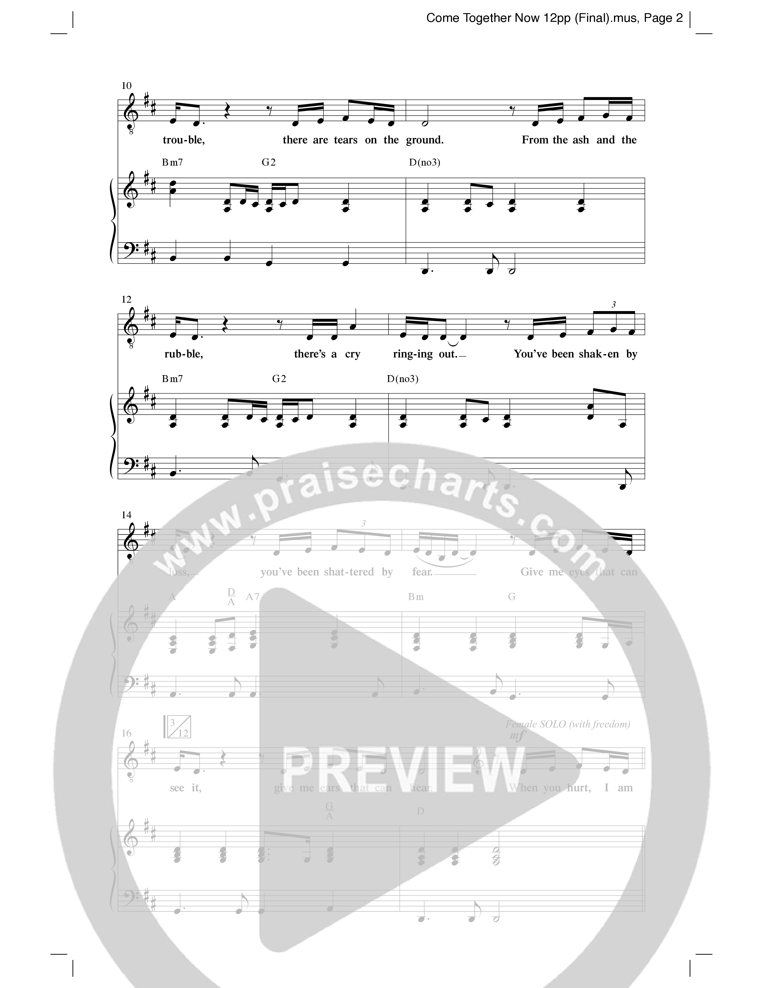 Come Together Now (Choral Anthem SATB) Anthem (SATB/Piano) (Word Music Choral / Arr. Dave Williamson)