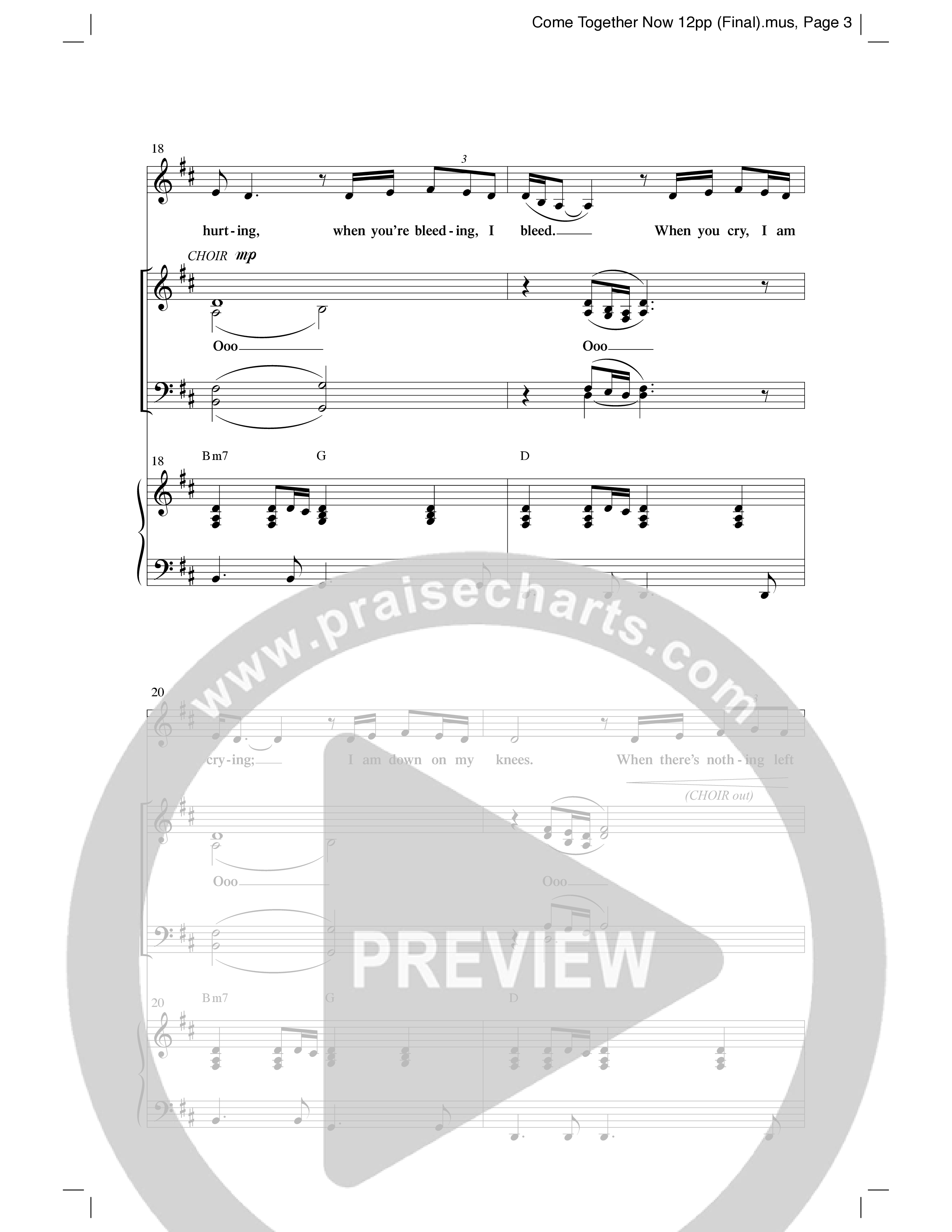 Come Together Now (Choral Anthem SATB) Anthem (SATB/Piano) (Word Music Choral / Arr. Dave Williamson)