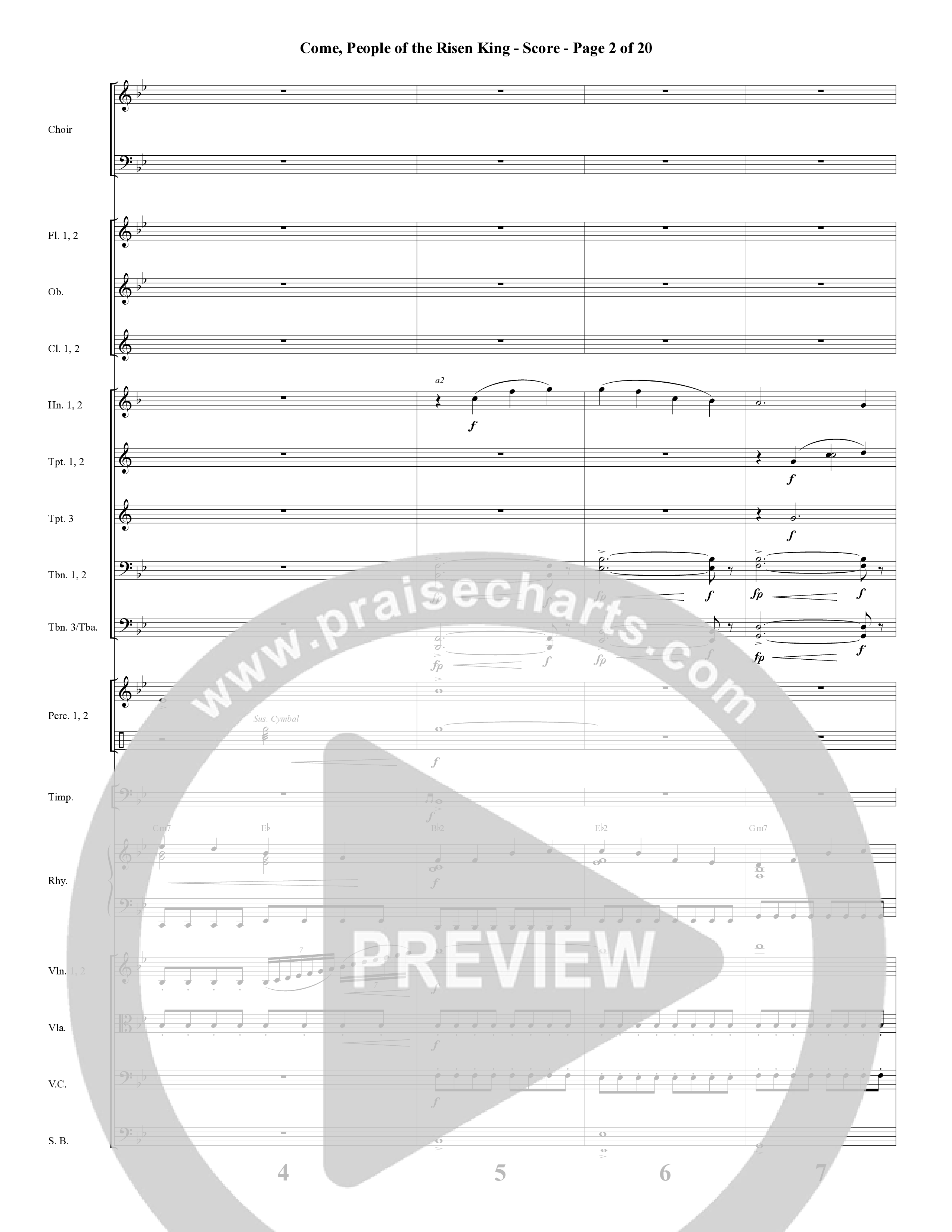 Come People Of The Risen King (Choral Anthem SATB) Orchestration (Word Music Choral / Arr. Robert Sterling)