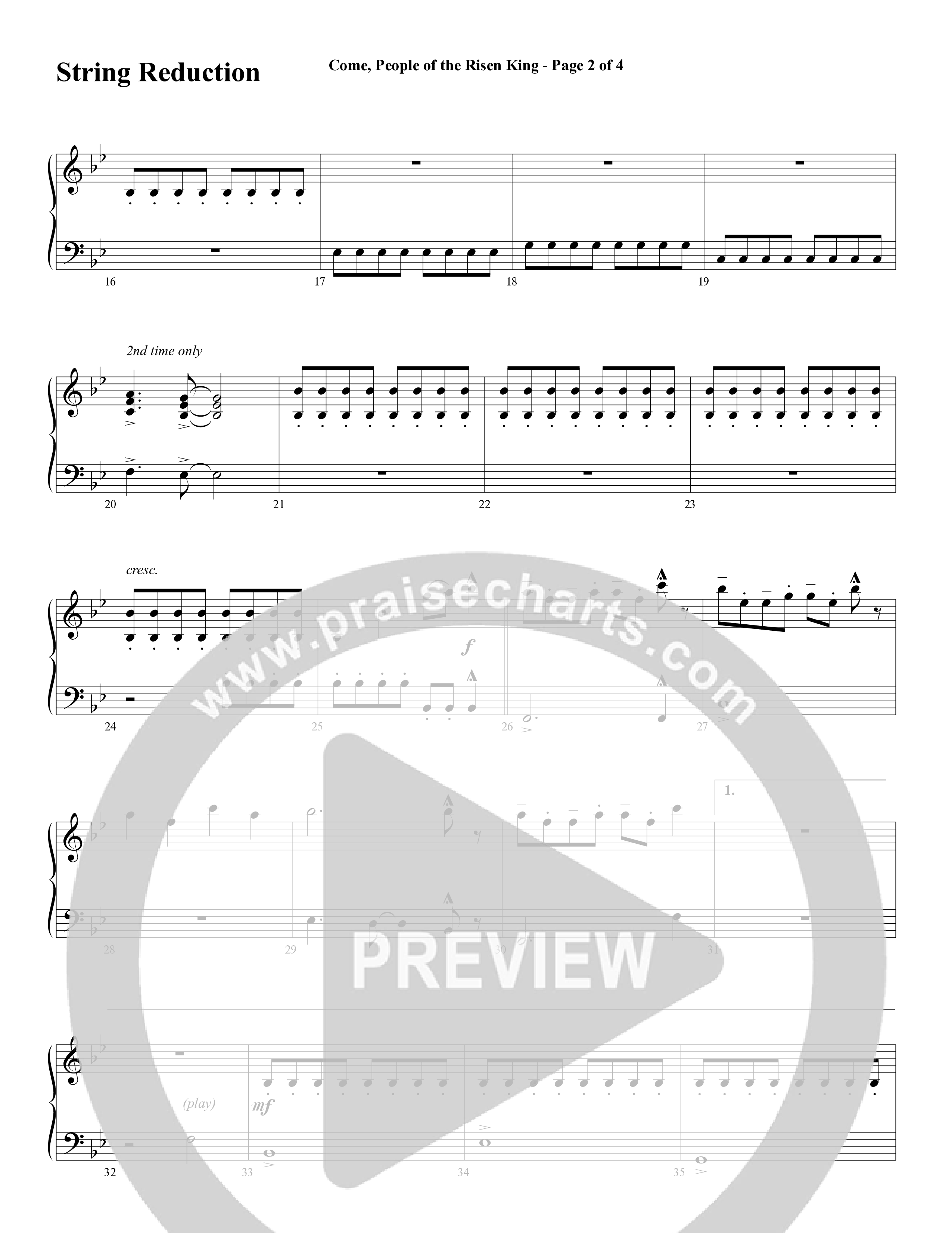 Come People Of The Risen King (Choral Anthem SATB) String Reduction (Word Music Choral / Arr. Robert Sterling)