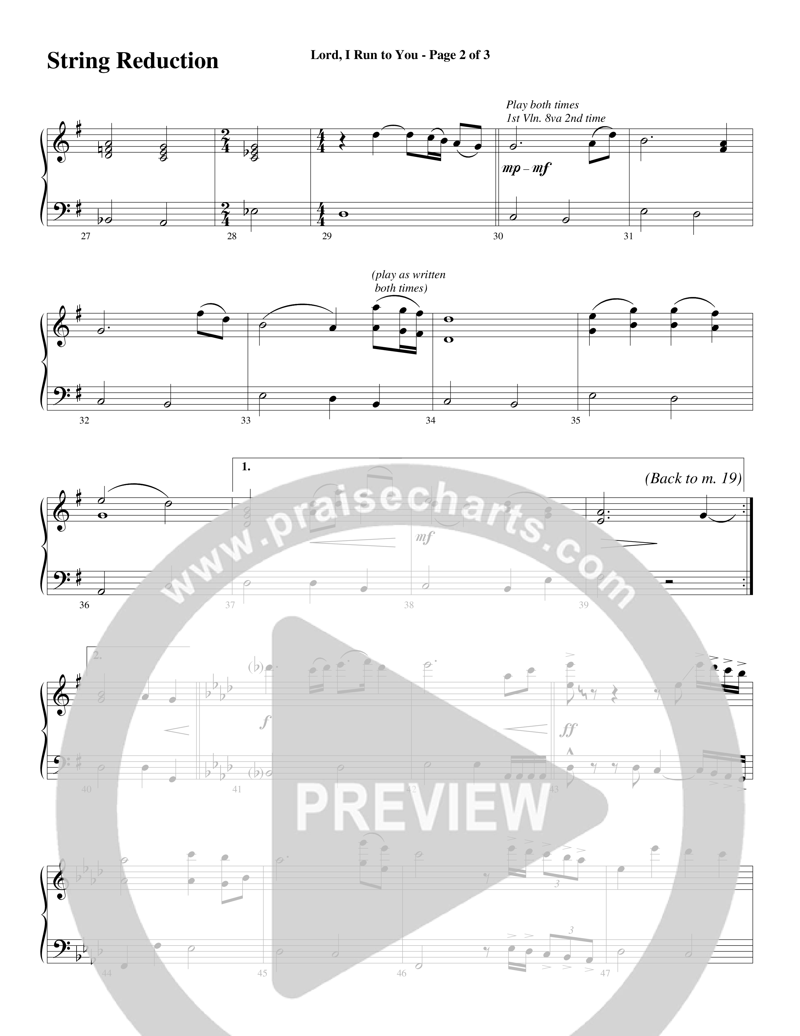 Lord I Run To You (Choral Anthem SATB) String Reduction (Word Music Choral / Arr. Cliff Duren)