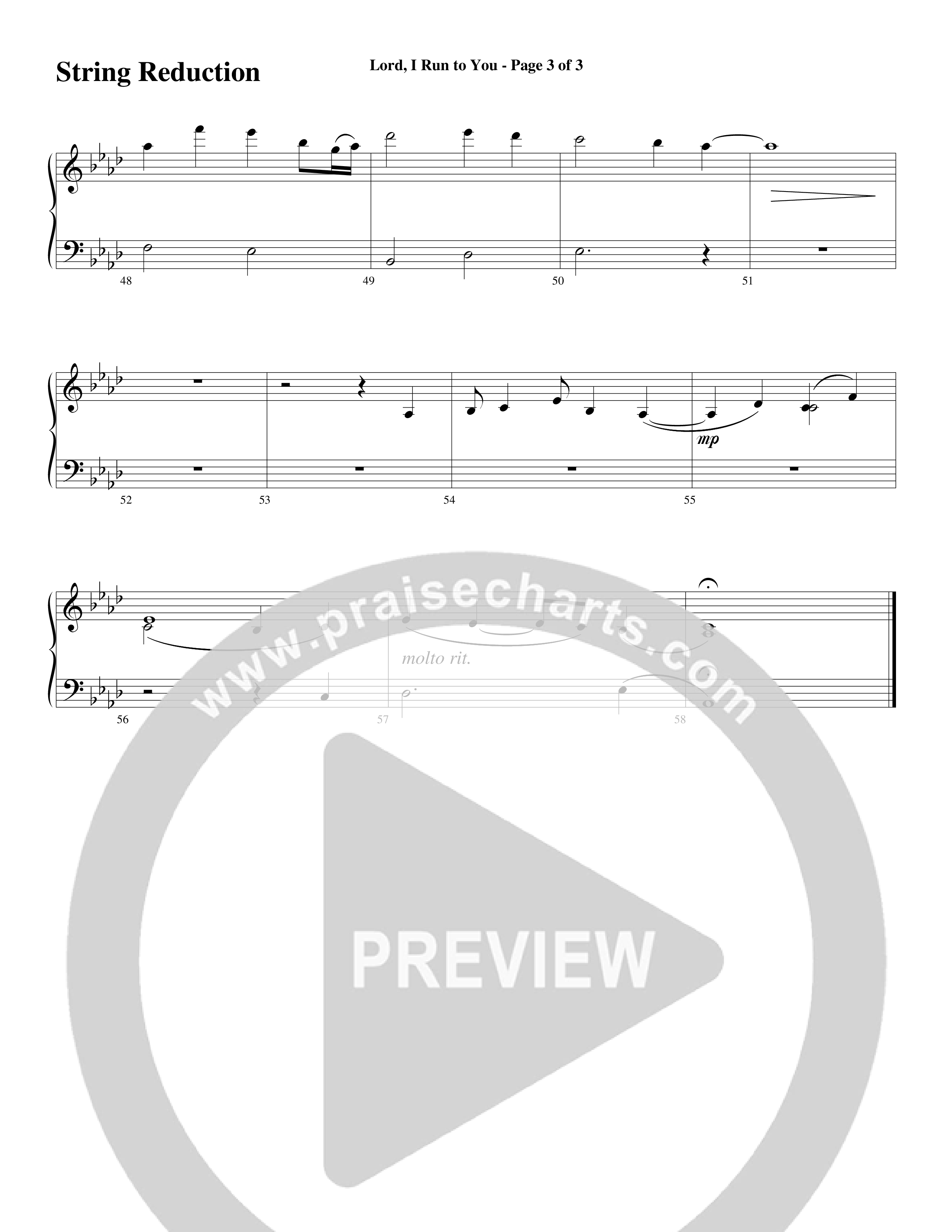 Lord I Run To You (Choral Anthem SATB) String Reduction (Word Music Choral / Arr. Cliff Duren)
