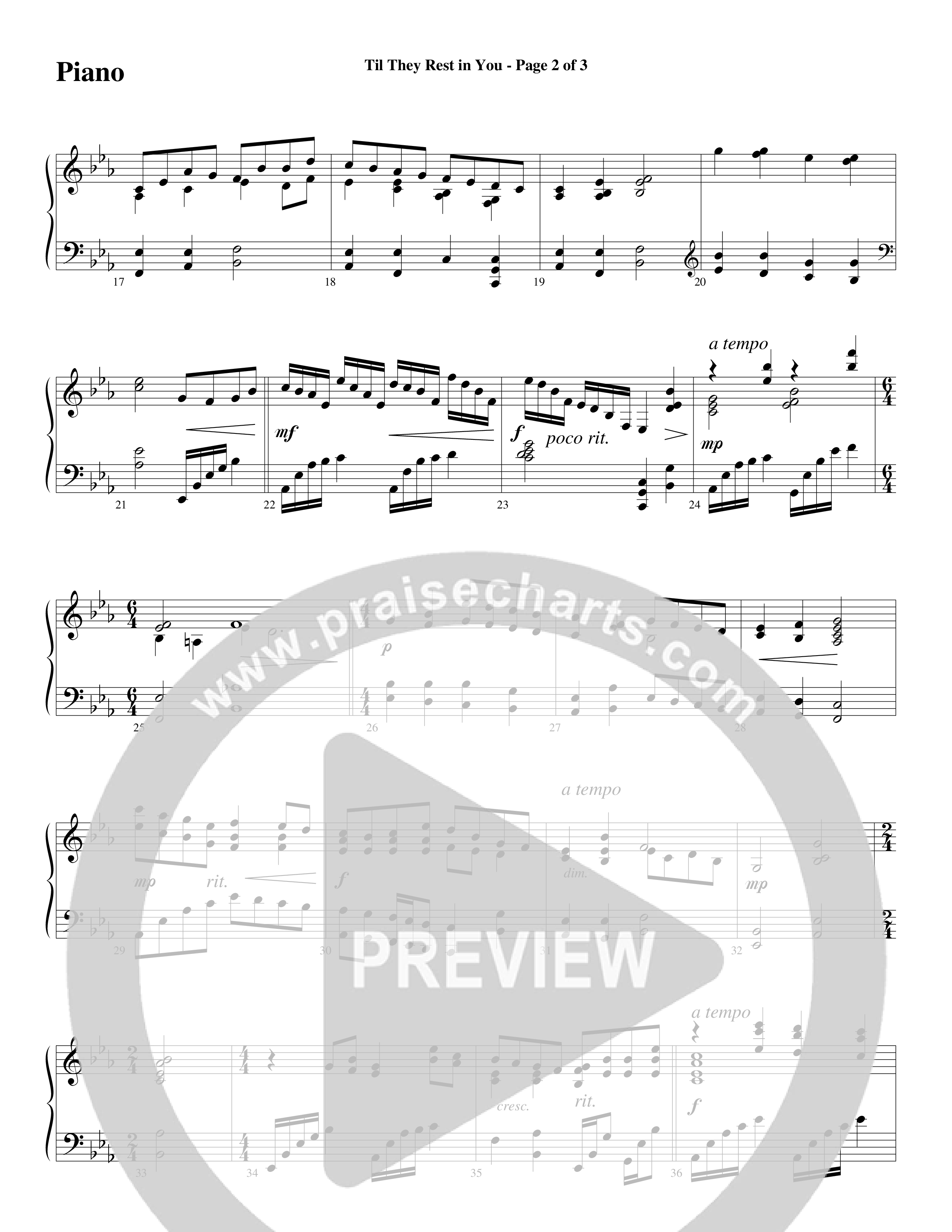 Til They Rest in You (Choral Anthem SATB) Piano Sheet (Word Music Choral / Arr. Phillip Keveren)