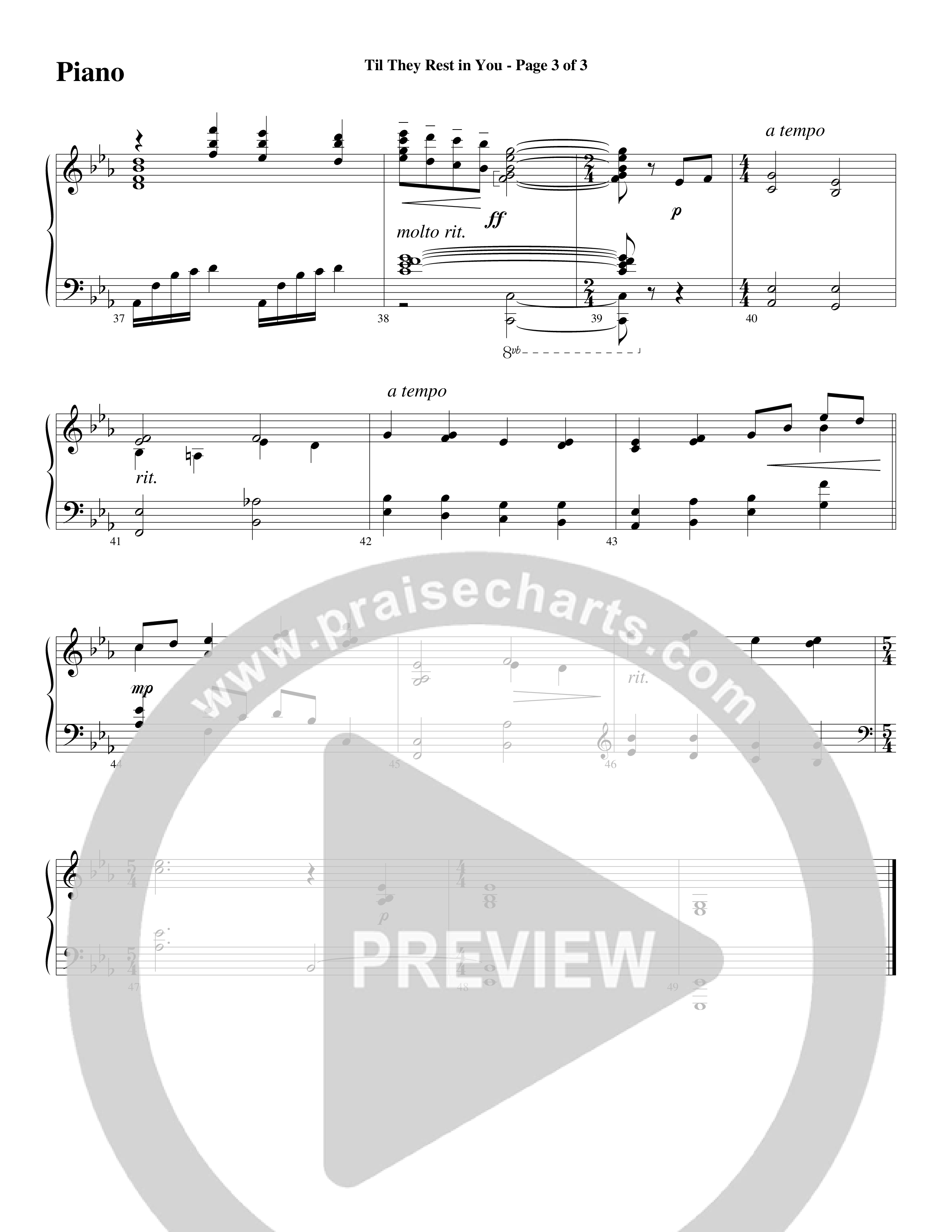 Til They Rest in You (Choral Anthem SATB) Piano Sheet (Word Music Choral / Arr. Phillip Keveren)