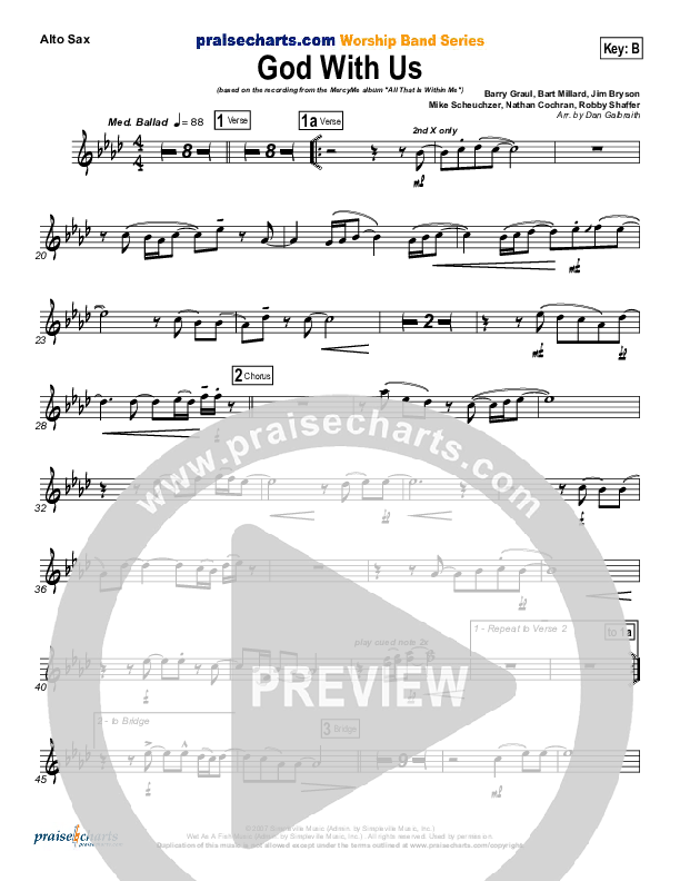 God With Us Alto Sax (MercyMe)