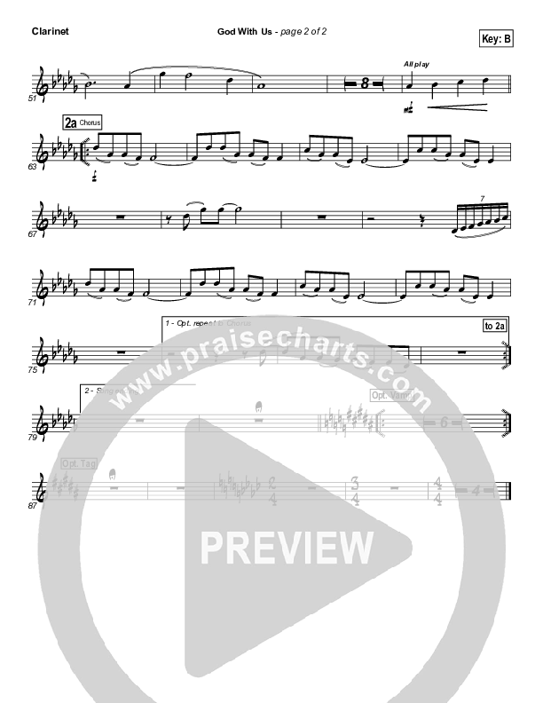 God With Us Clarinet (MercyMe)