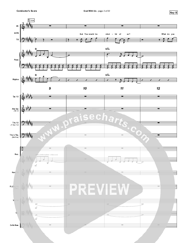 God With Us Conductor's Score (MercyMe)