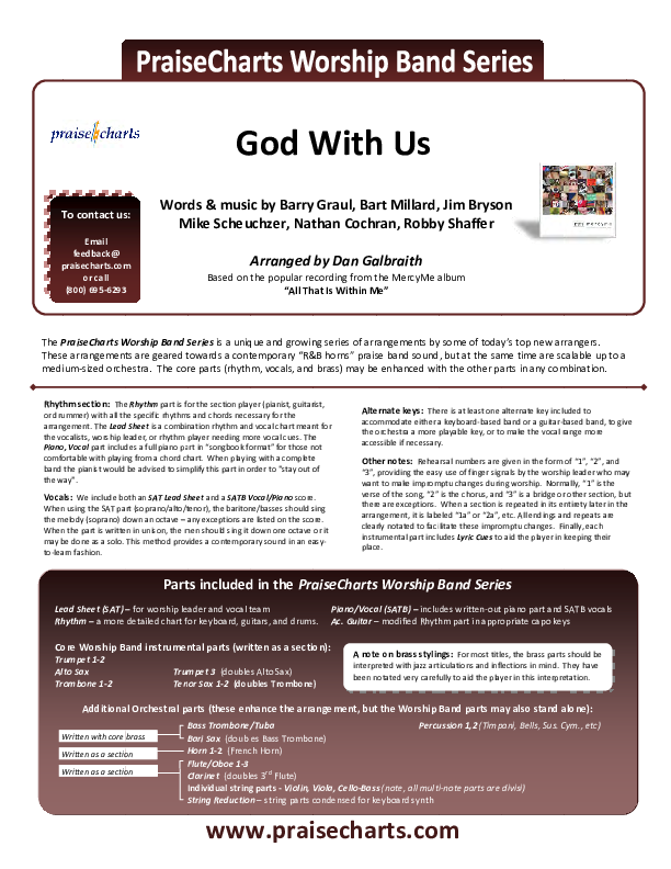 God With Us Cover Sheet (MercyMe)