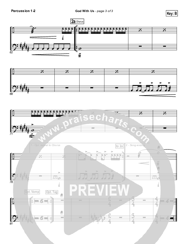 God With Us Percussion 1/2 (MercyMe)