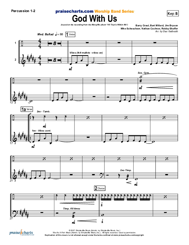 God With Us Percussion (MercyMe)