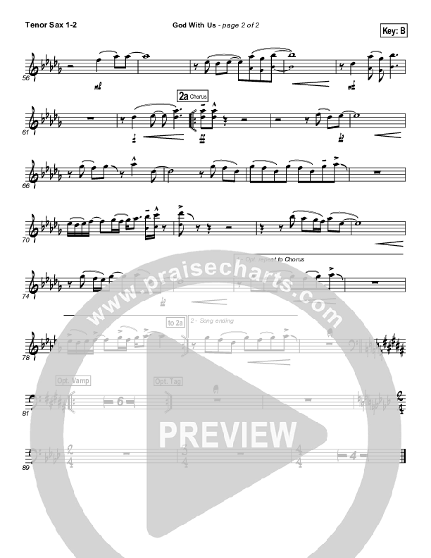 God With Us Tenor Sax 1/2 (MercyMe)