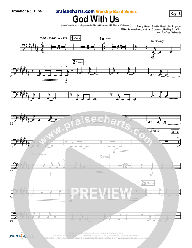 God With Us Trombone 3/Tuba (MercyMe)