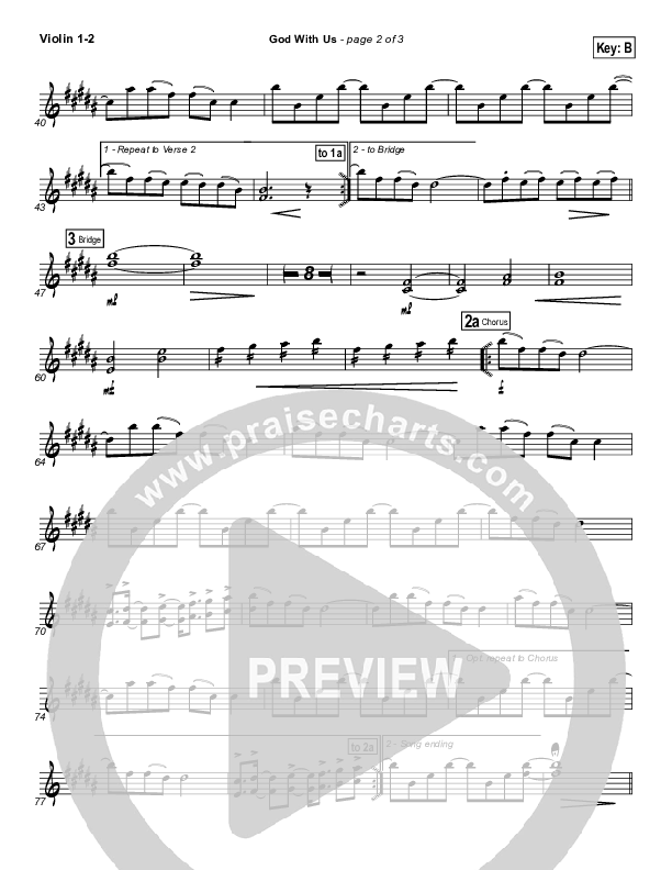 God With Us Violin 1/2 (MercyMe)