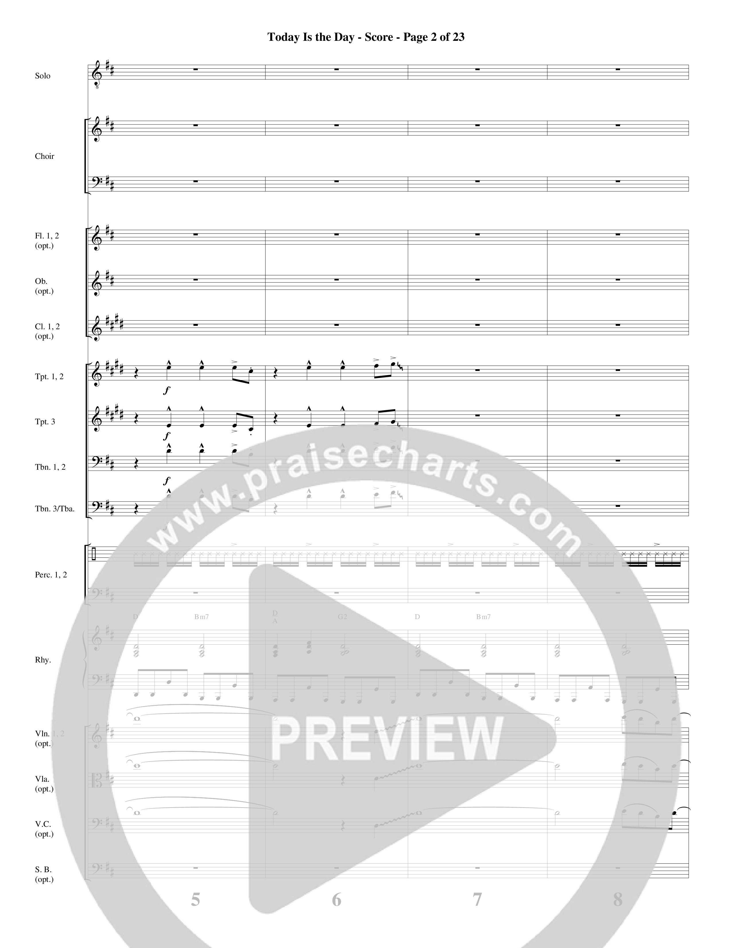 Today Is The Day (Choral Anthem SATB) Orchestration (Word Music Choral / Arr. Cliff Duren)