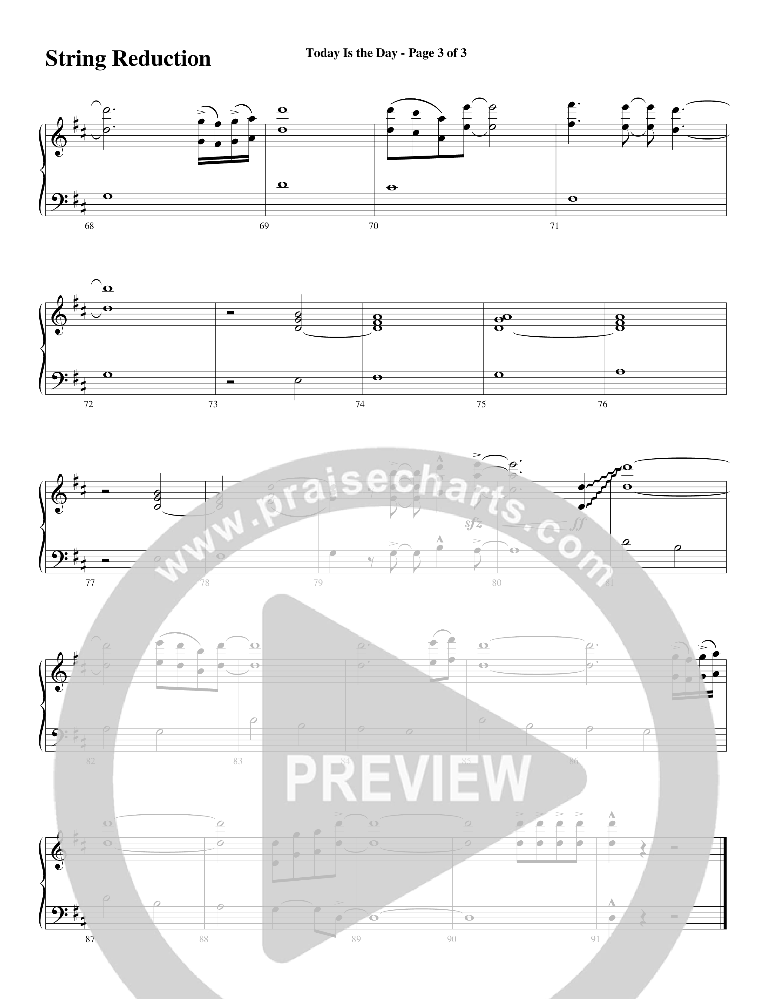 Today Is The Day (Choral Anthem SATB) String Reduction (Word Music Choral / Arr. Cliff Duren)