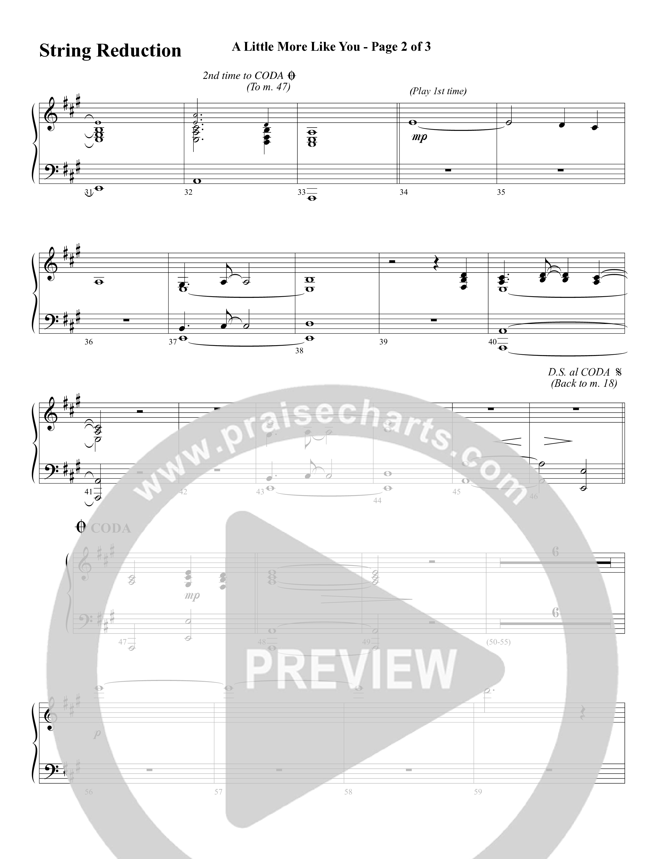 A Little More Like You (Choral Anthem SATB) String Reduction (Word Music Choral / Arr. Robert Sterling)