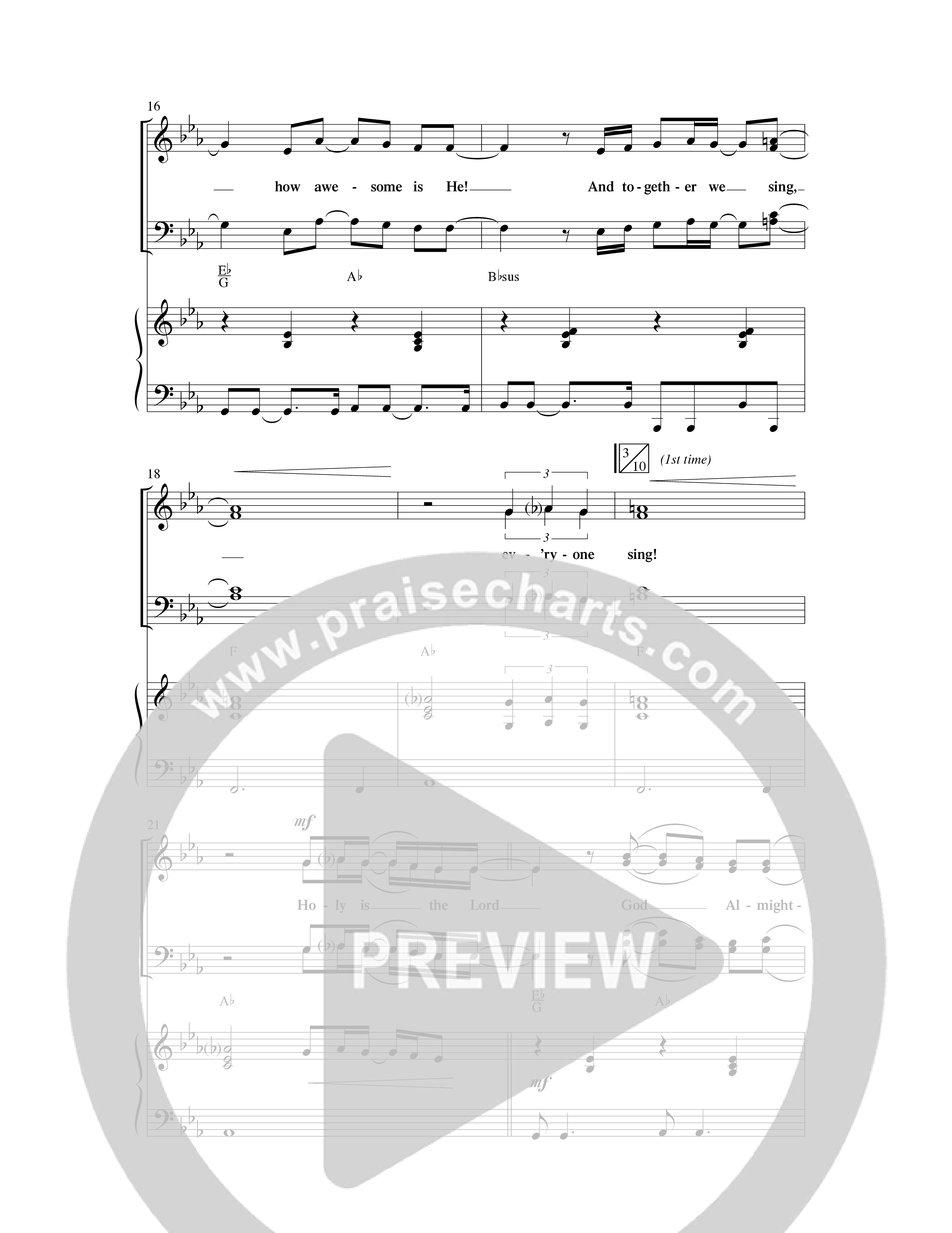Holy Is The Lord (Choral Anthem SATB) Anthem (SATB/Piano) (Word Music Choral / Arr. Lari Goss)