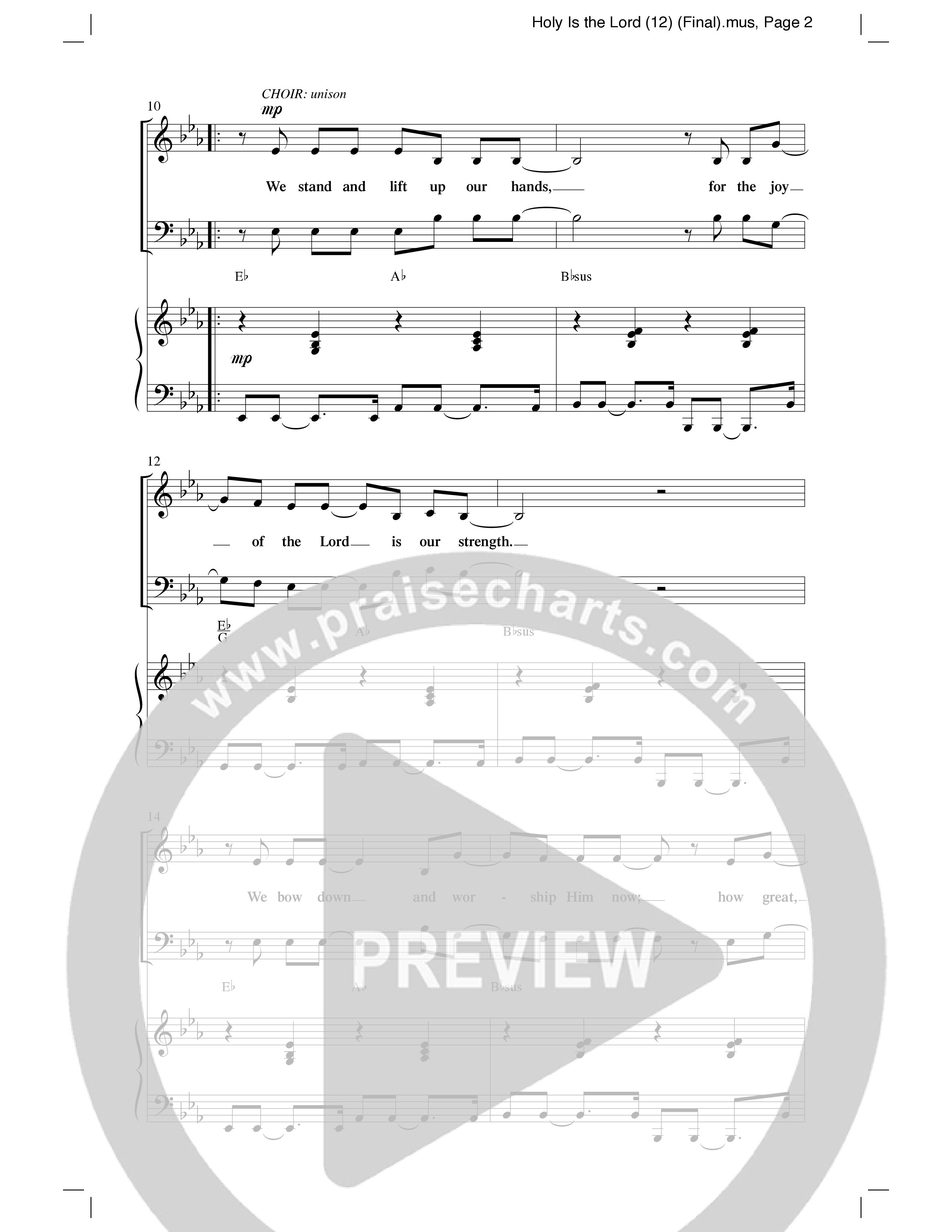 Holy Is The Lord (Choral Anthem SATB) Anthem (SATB/Piano) (Word Music Choral / Arr. Lari Goss)